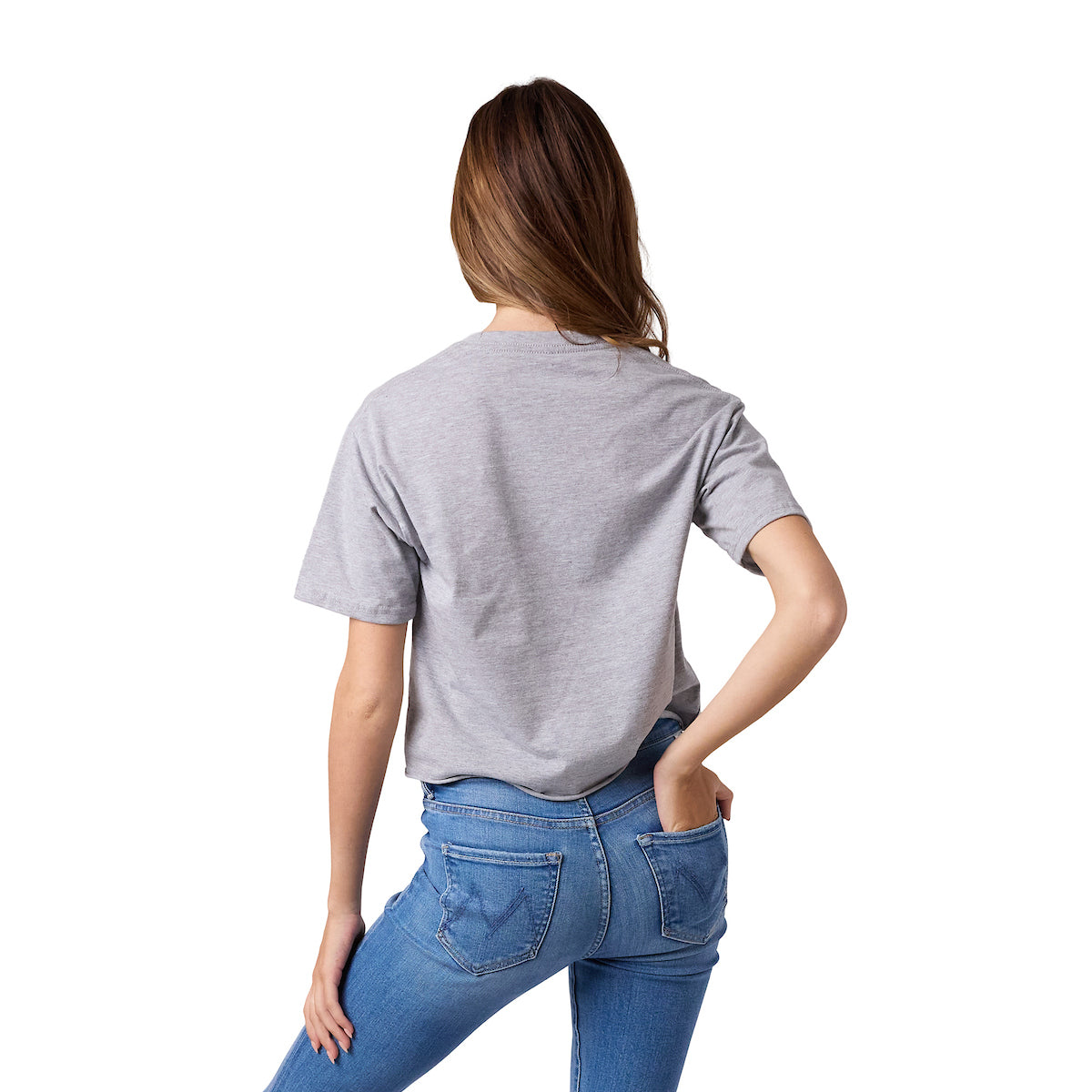 Montauk Sports & Athletics Women's Athletic Heater V-Neck Short Sleeve Cropped Tee