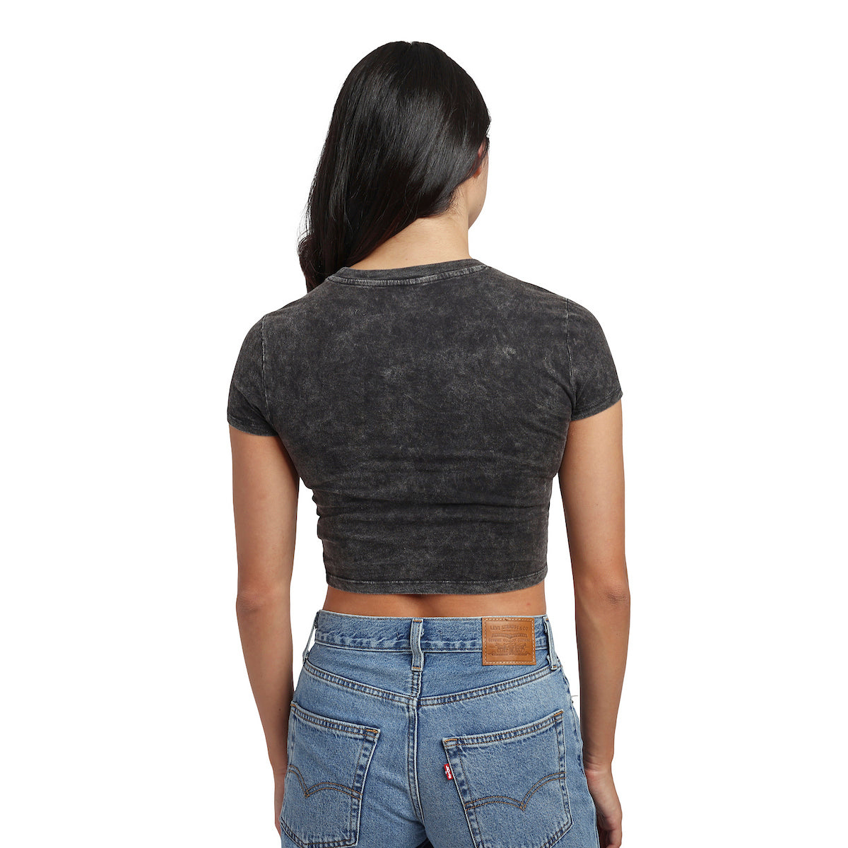 Wicked Part 1 Two-Tone Movie Logo Women's Crew Neck Short Sleeve Cropped Baby Tee