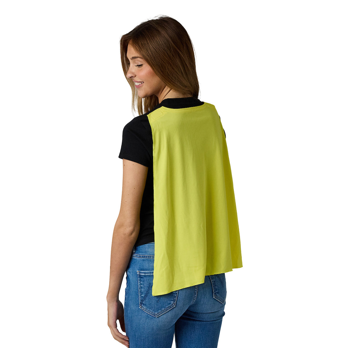 DC Comics Batman Women's Black Crew Neck Short Sleeve Caped Tee