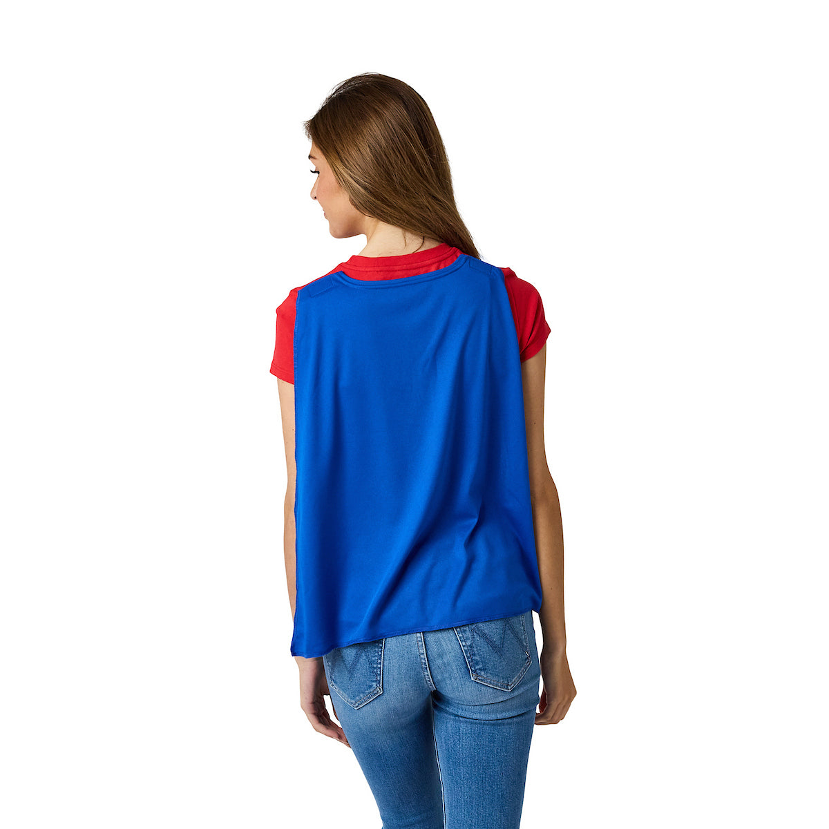 DC Comics Wonder Woman Women's Red Crew Neck Short Sleeve Caped Tee