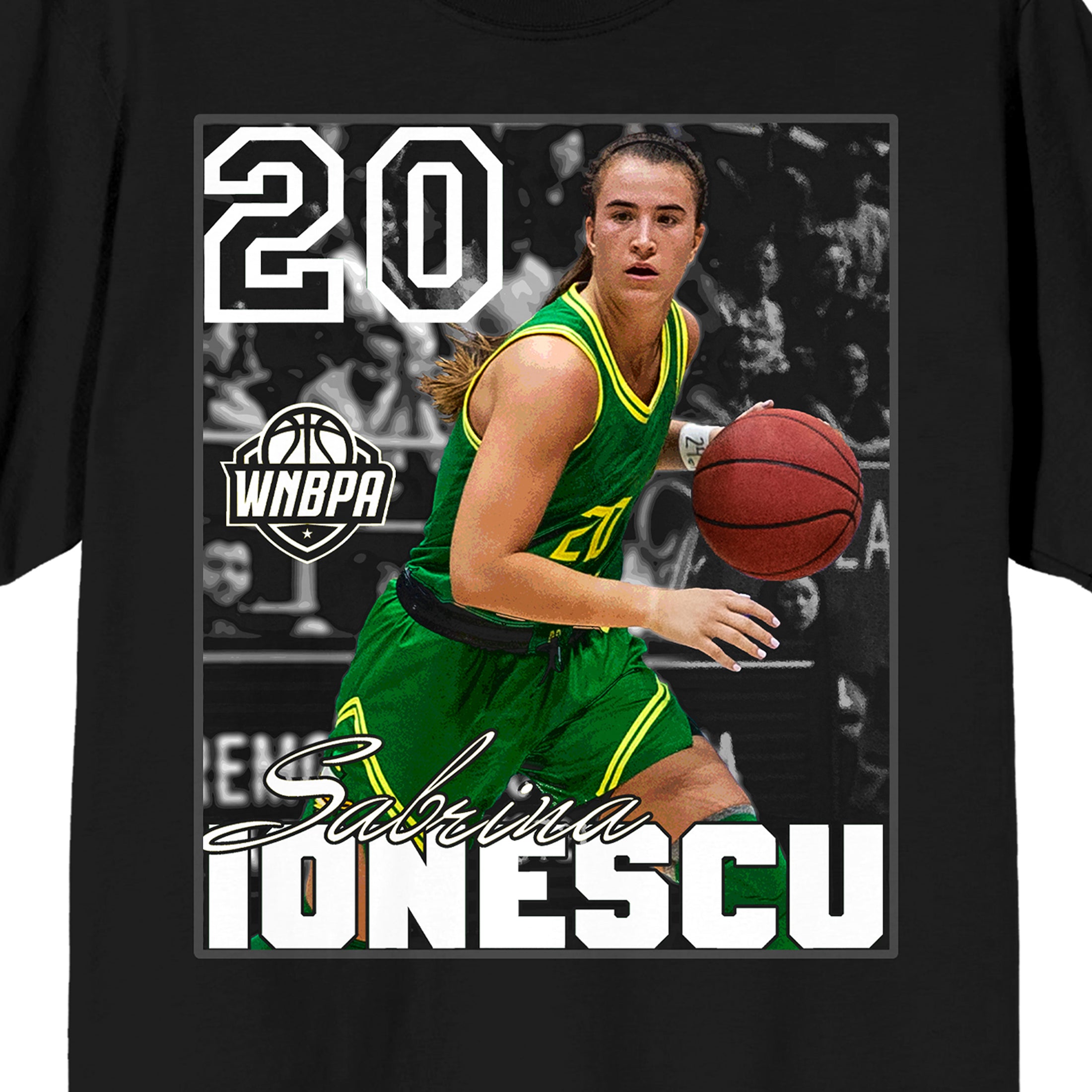 Sabrina Ionescu 20 Champion Women's Black Crew Neck Short Sleeve Tee