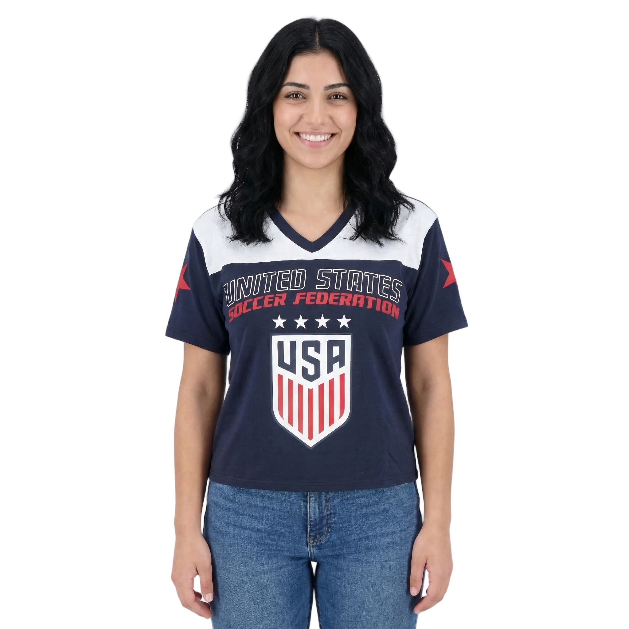 USSF Team Jersey Women’s Gray Crew Neck Short Sleeve T-shirt
