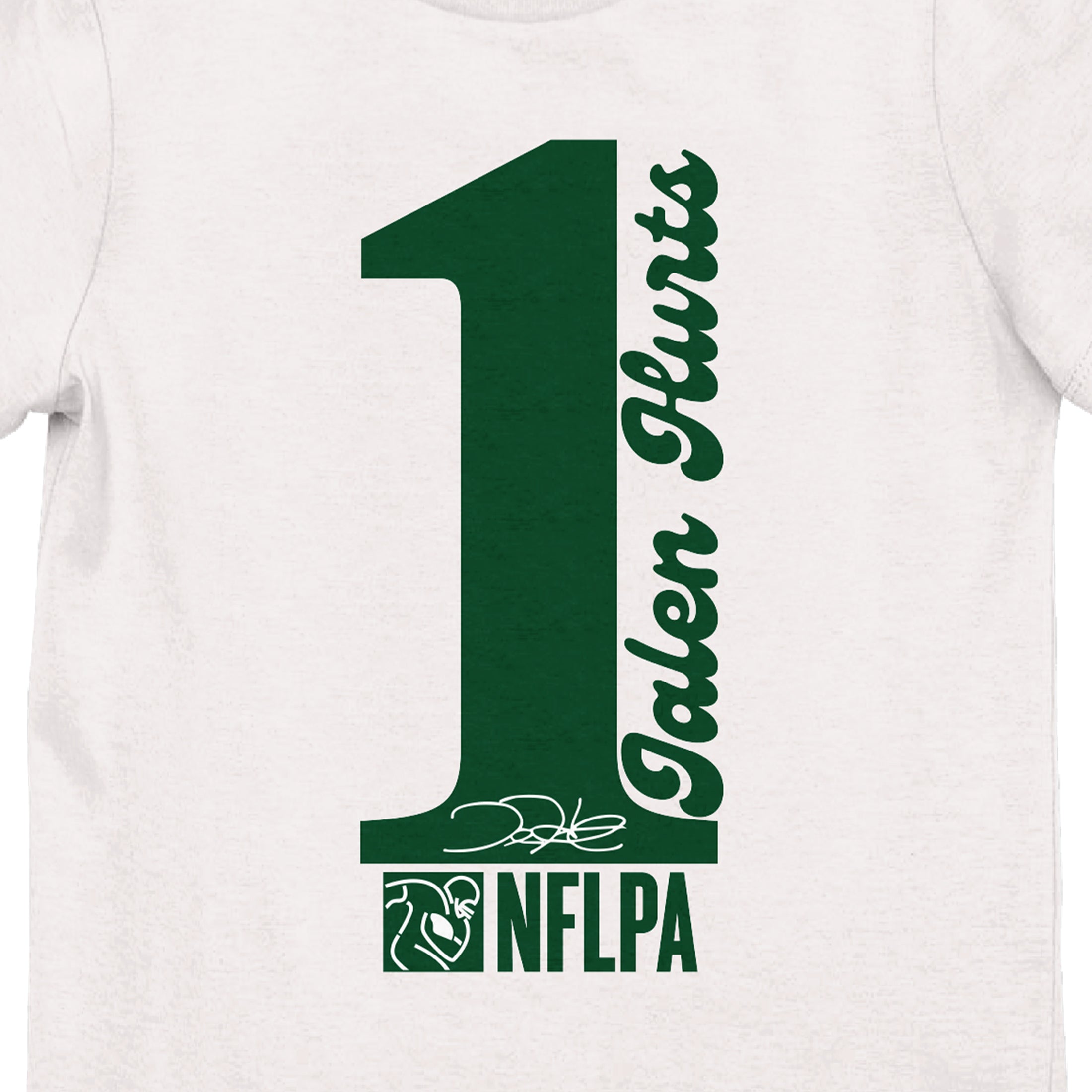 NFLPA Jalen Hurts 1 Girl's White Crew Neck Short Sleeve T-shirt