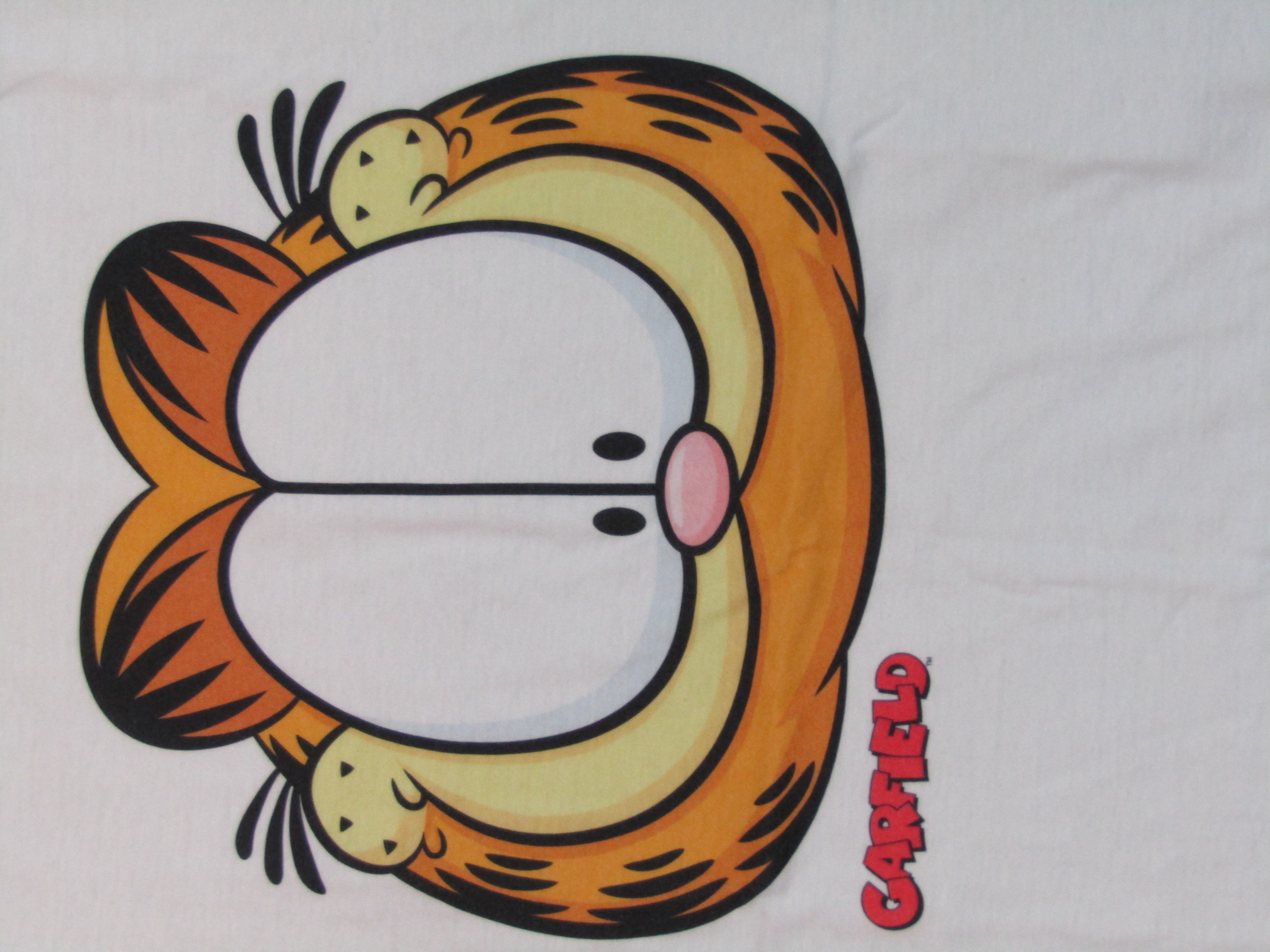 Garfield Classic Cartoon Character White Short Sleeve Tee
