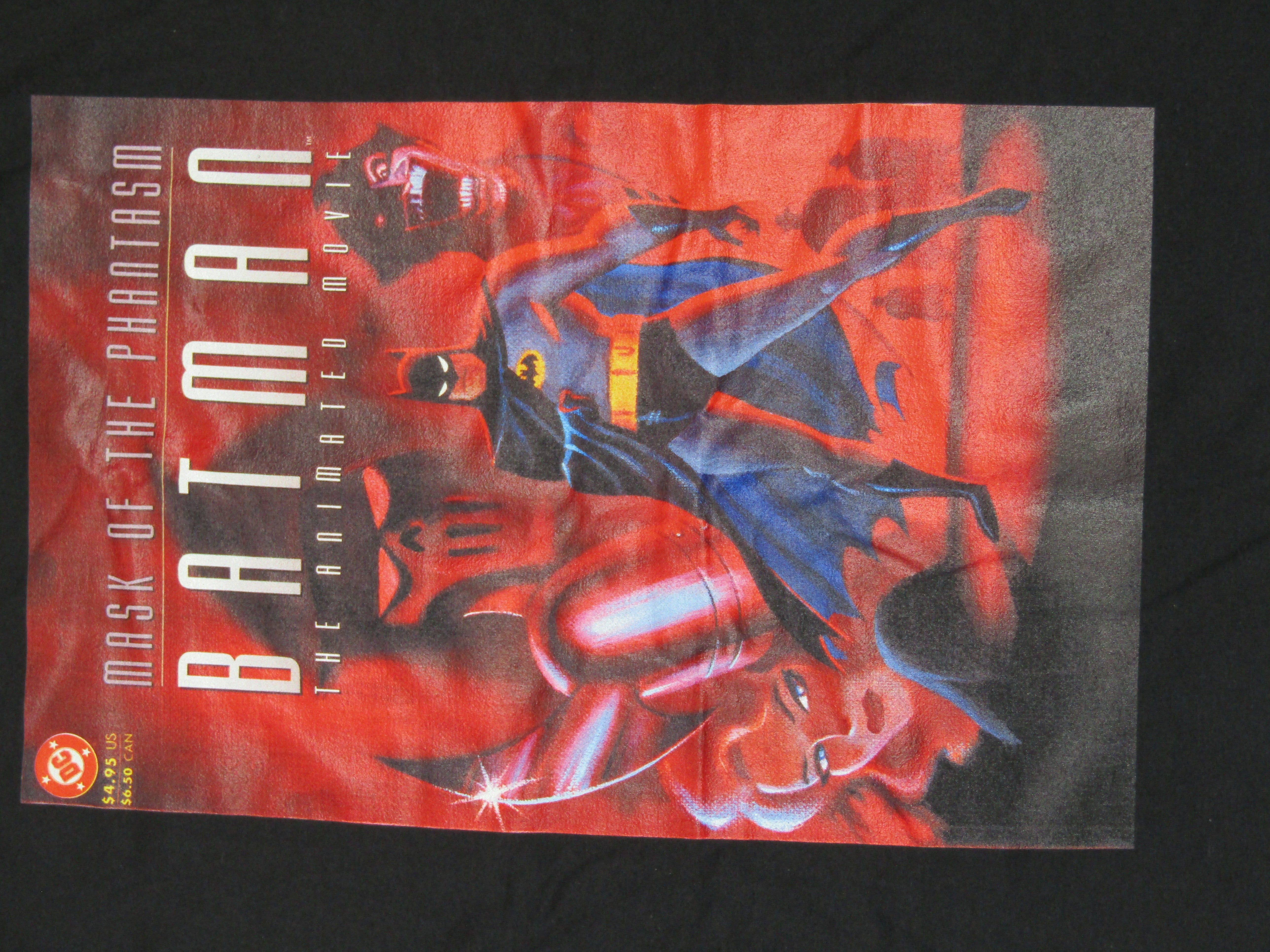 Men's DC Comic Book Mask Of Phantasm Black Short Sleeve Shirt-