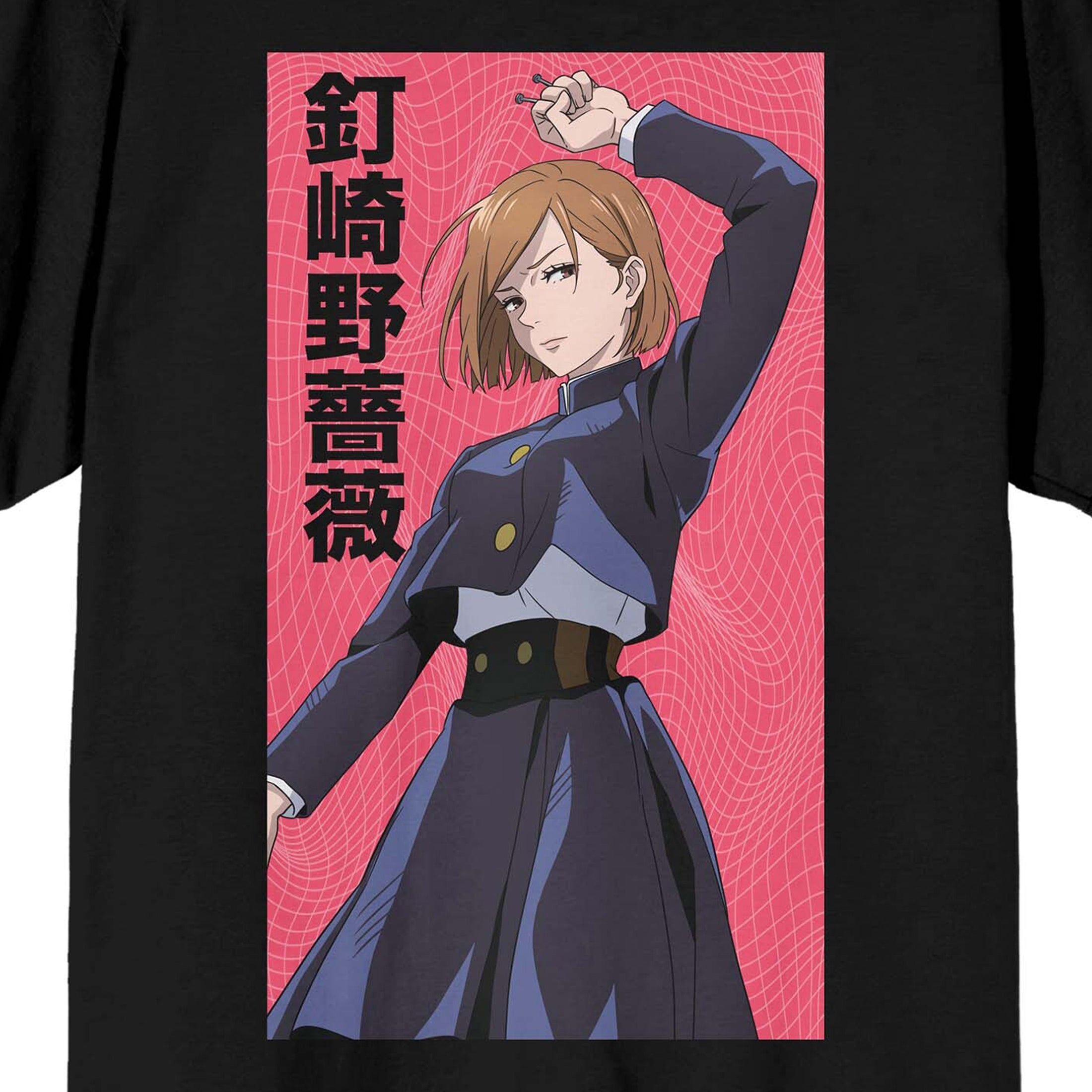 Jujutsu Kaisen Nobara Crew Neck Short Sleeve Men's Black T-shirt