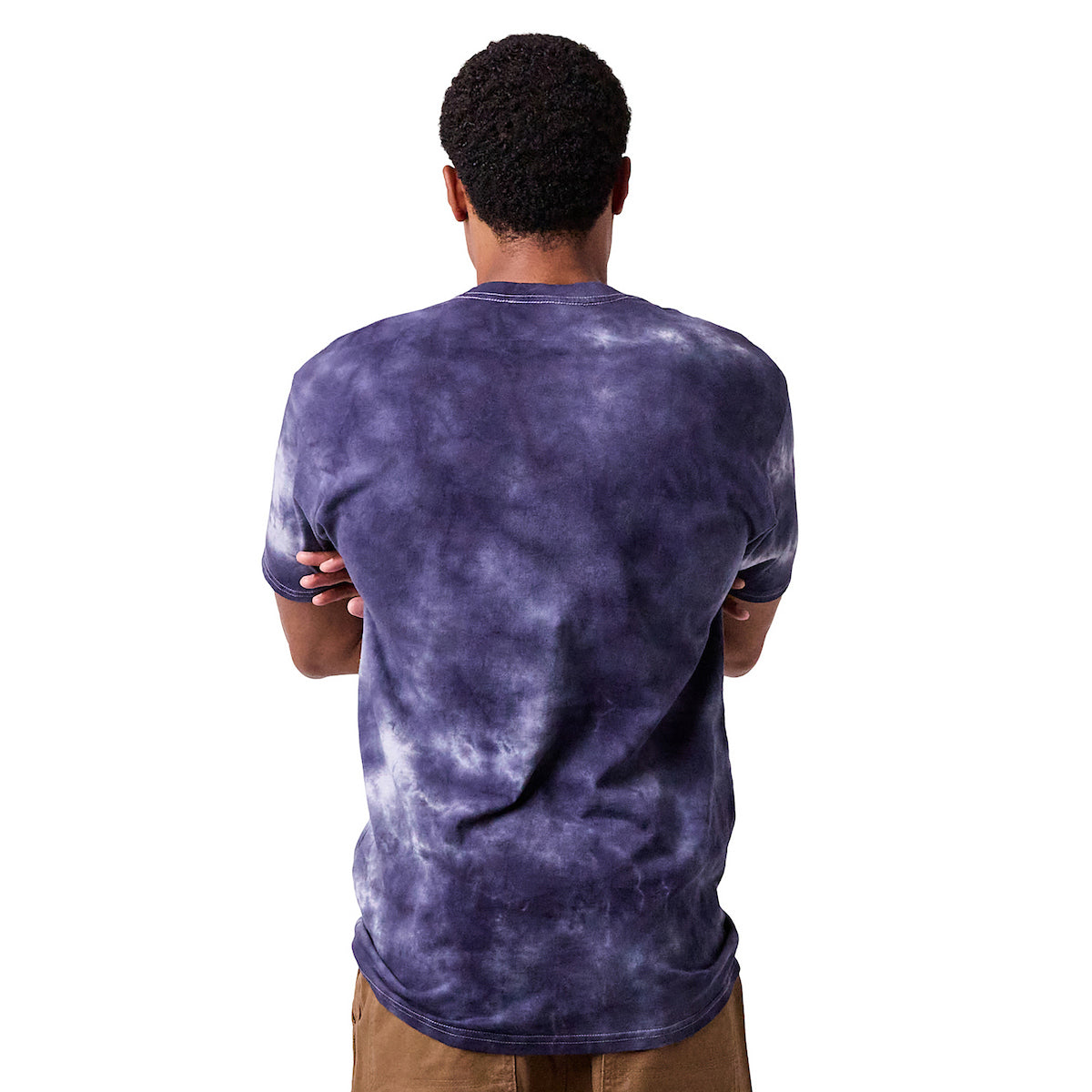 Naruto Shippuden Kanji Character Adult Navy Cloud Wash Short Sleeve Tee