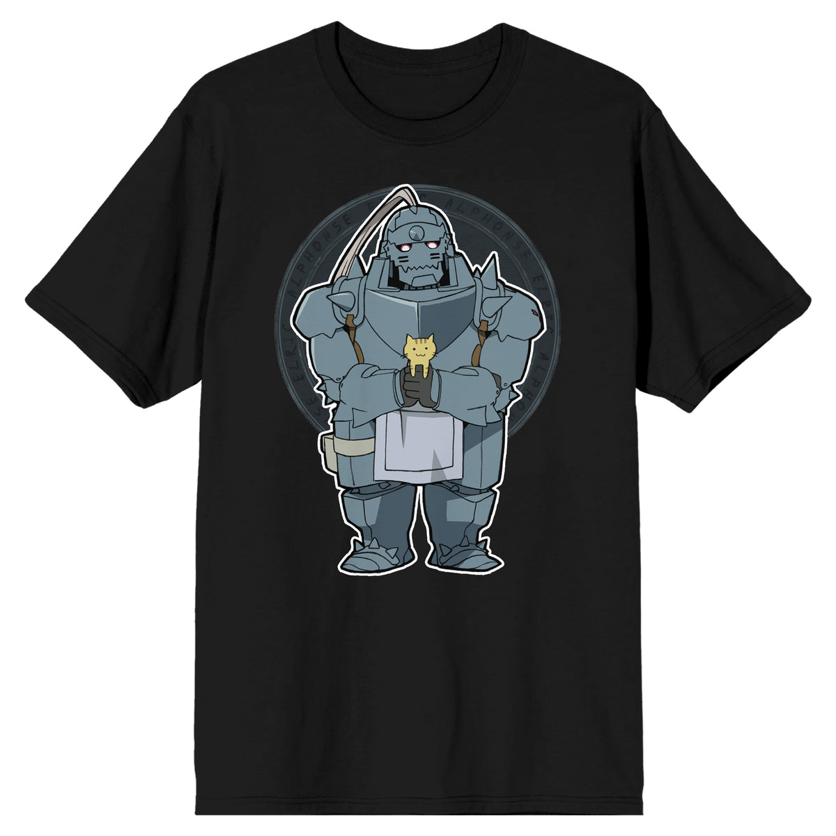 Fullmetal Alchemist Brotherhood Metal Man Crew Neck Short Sleeve Men's Black T-shirt