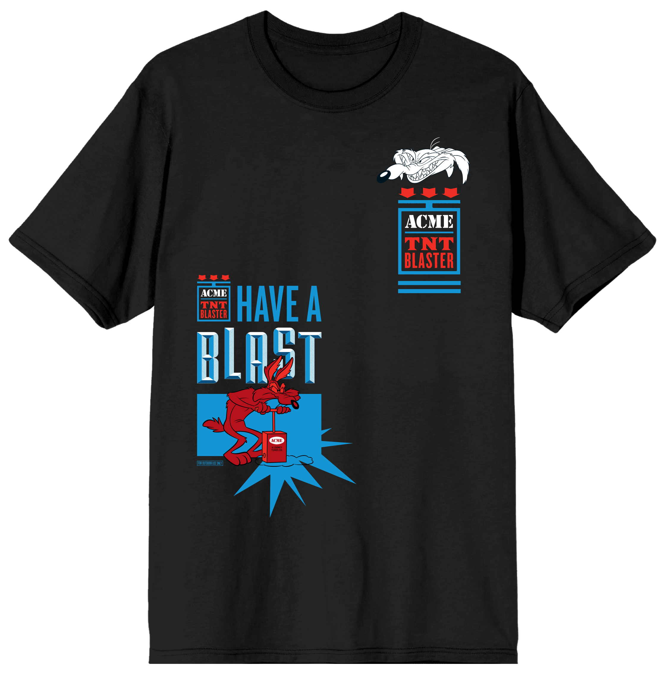 Looney Tunes Coyote Random Placement Graphic Tee for Men