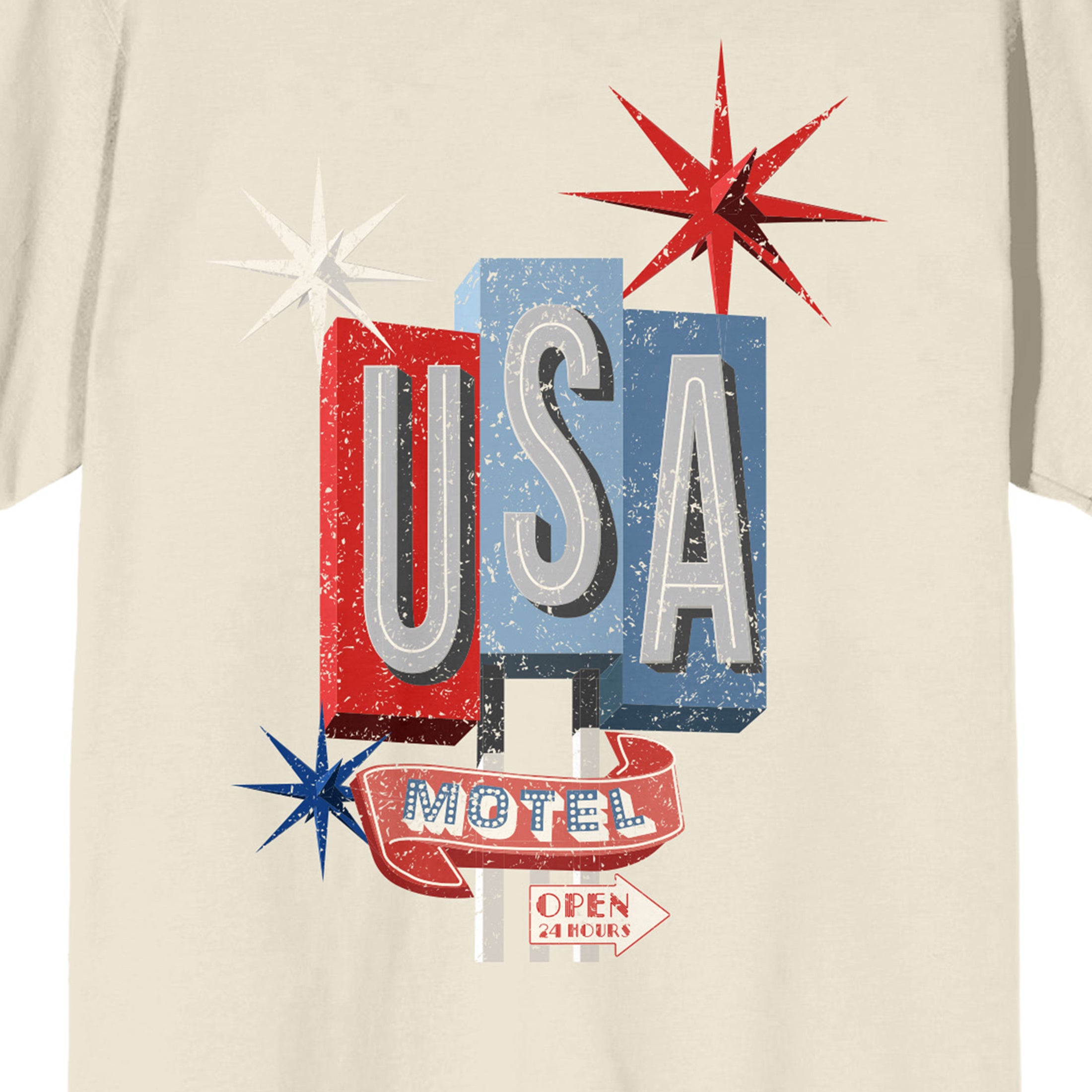 Americana USA Motel Men's Natural T-Shirt