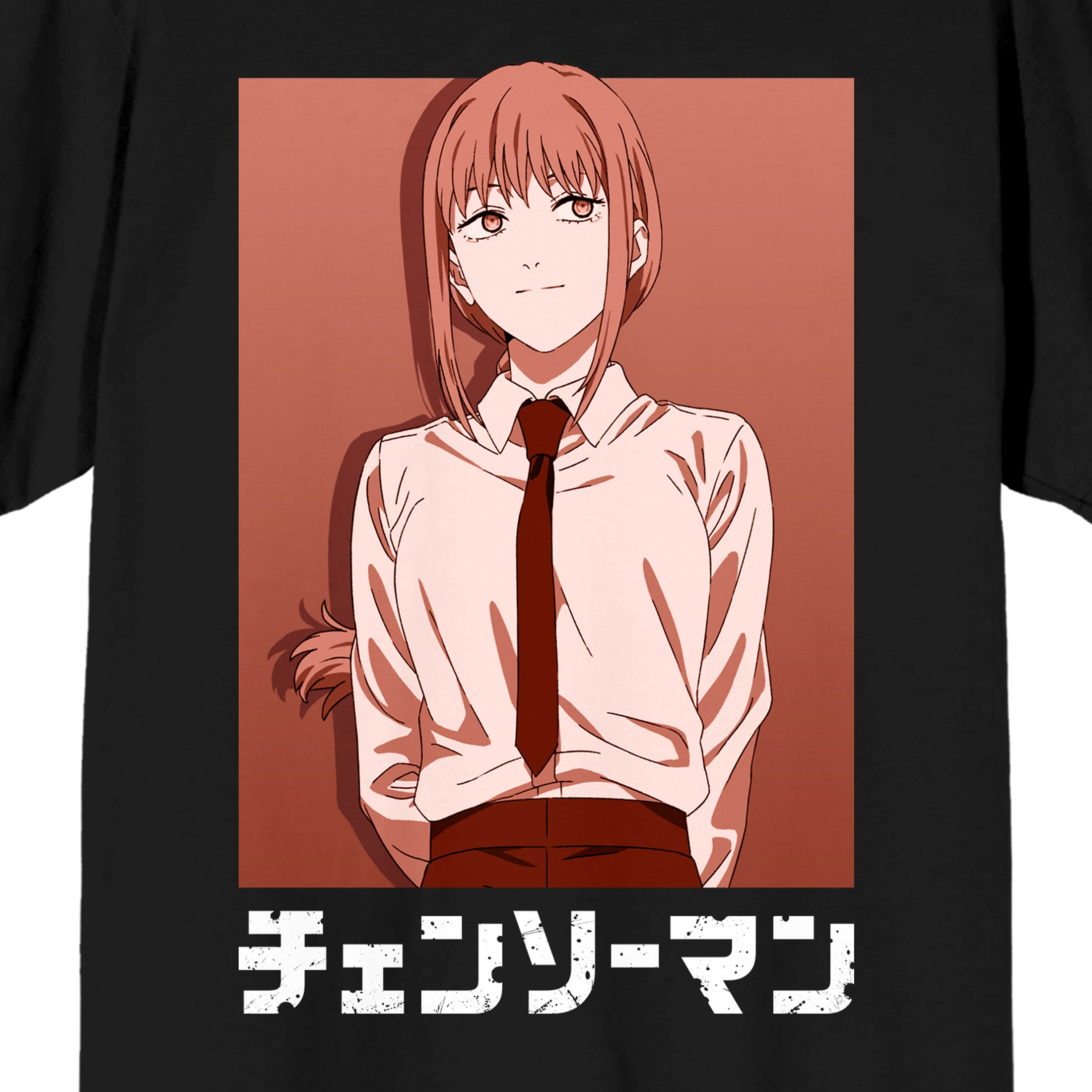 Chainsaw Man Makima Crew Neck Short Sleeve Men's Black T-shirt