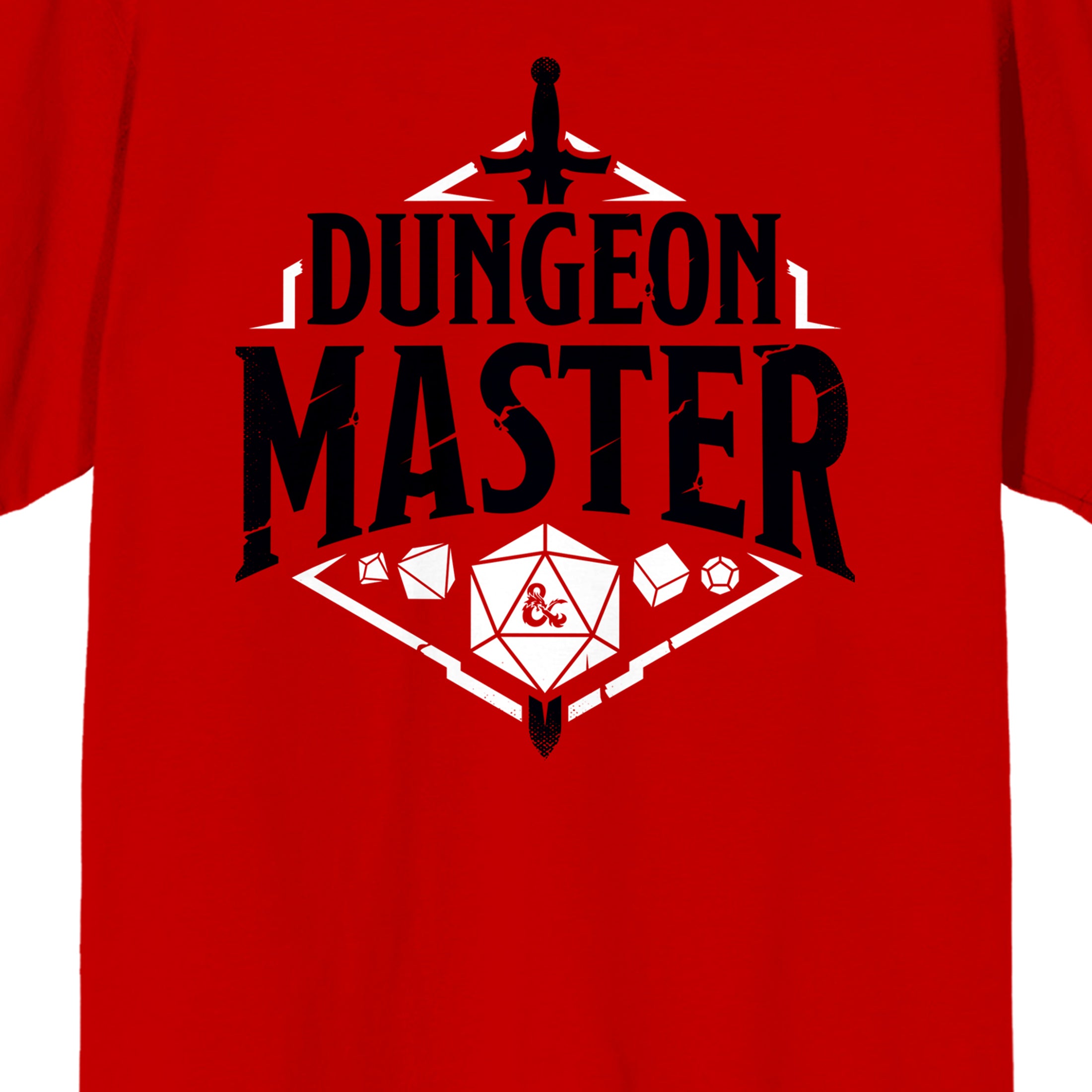 Dungeons & Dragons Dungeon Master Crew Neck Short Sleeve Red Men's T-shirt