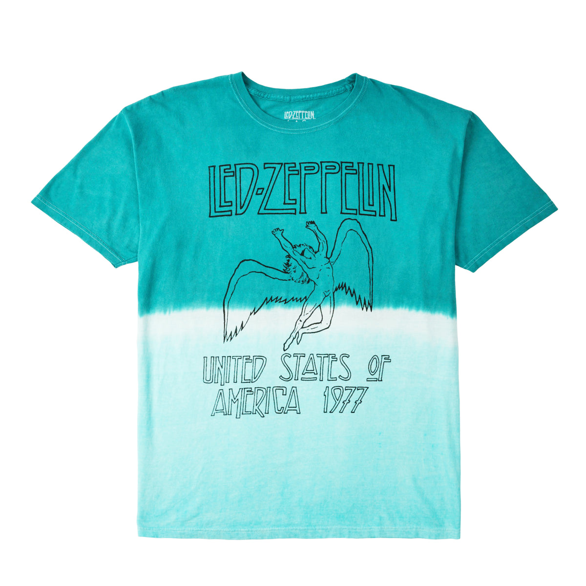 Led Zeppelin Teal Ombre Short Sleeve Tee for Men