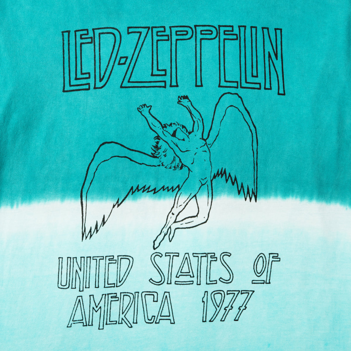 Led Zeppelin Teal Ombre Short Sleeve Tee for Men