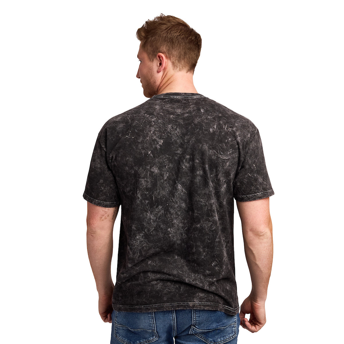 Dragon Ball Goku & Shenron Men's Black Mineral Wash Crew Neck Short Sleeve T-shirt