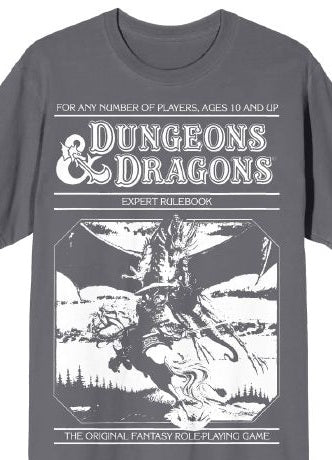Dungeons & Dragons Cover Art Men's Charcoal Crew Neck Short Sleeve T-shirt