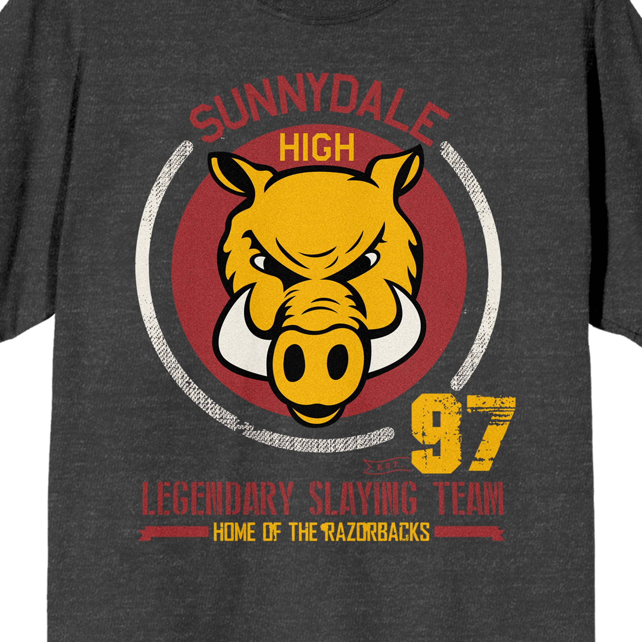 Buffy the Vampire Slayer Sunnydale High '97 Men's Charcoal Heather Short Sleeve Tee