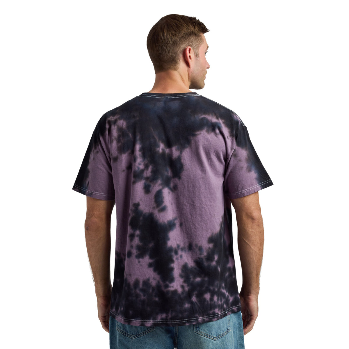Demon Slayer Nezuko Purple Wash Graphic Tee Shirt for Men