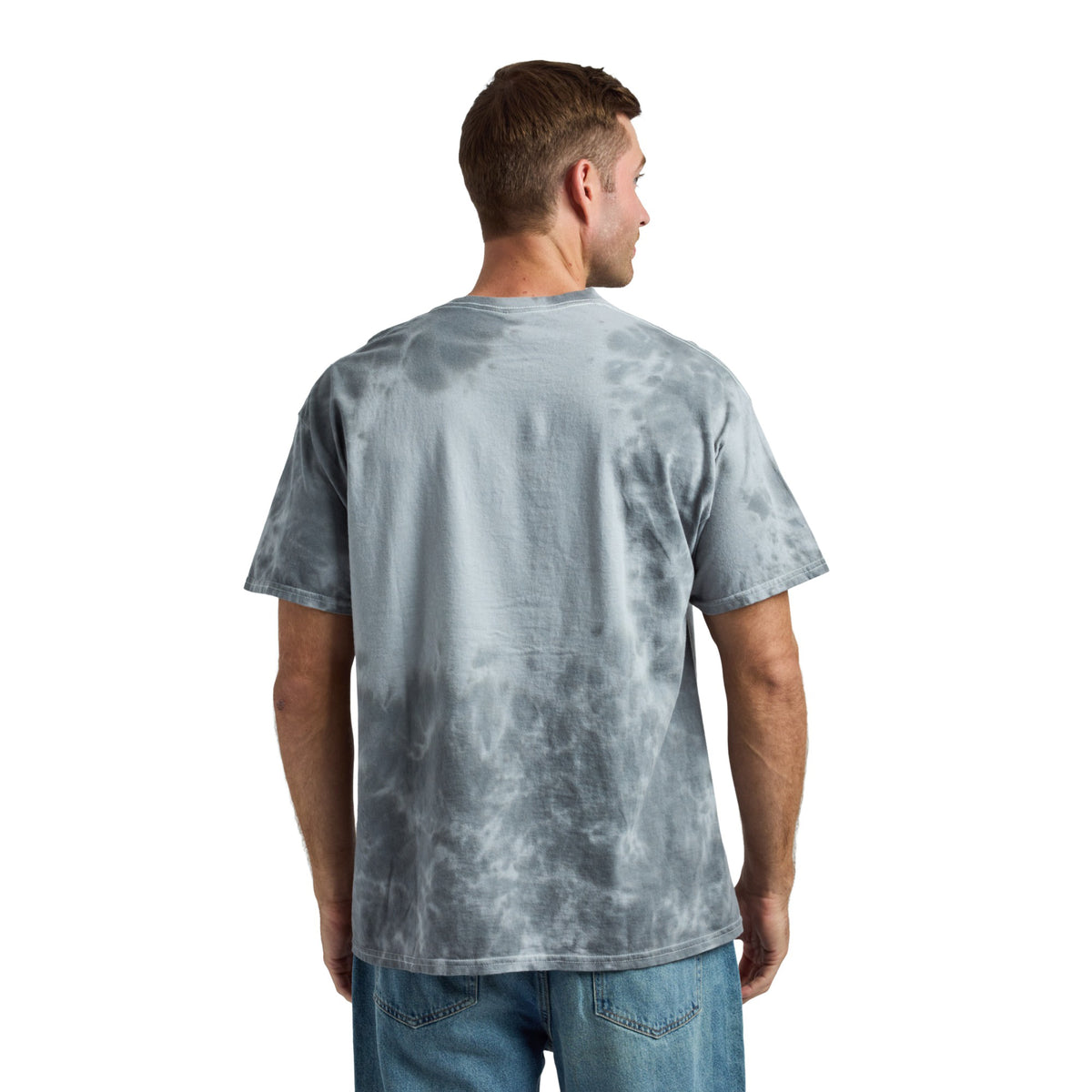 Demon Slayer Inosuke Dot Grid Gray Wash Short Sleeve Tee Shirt for Men