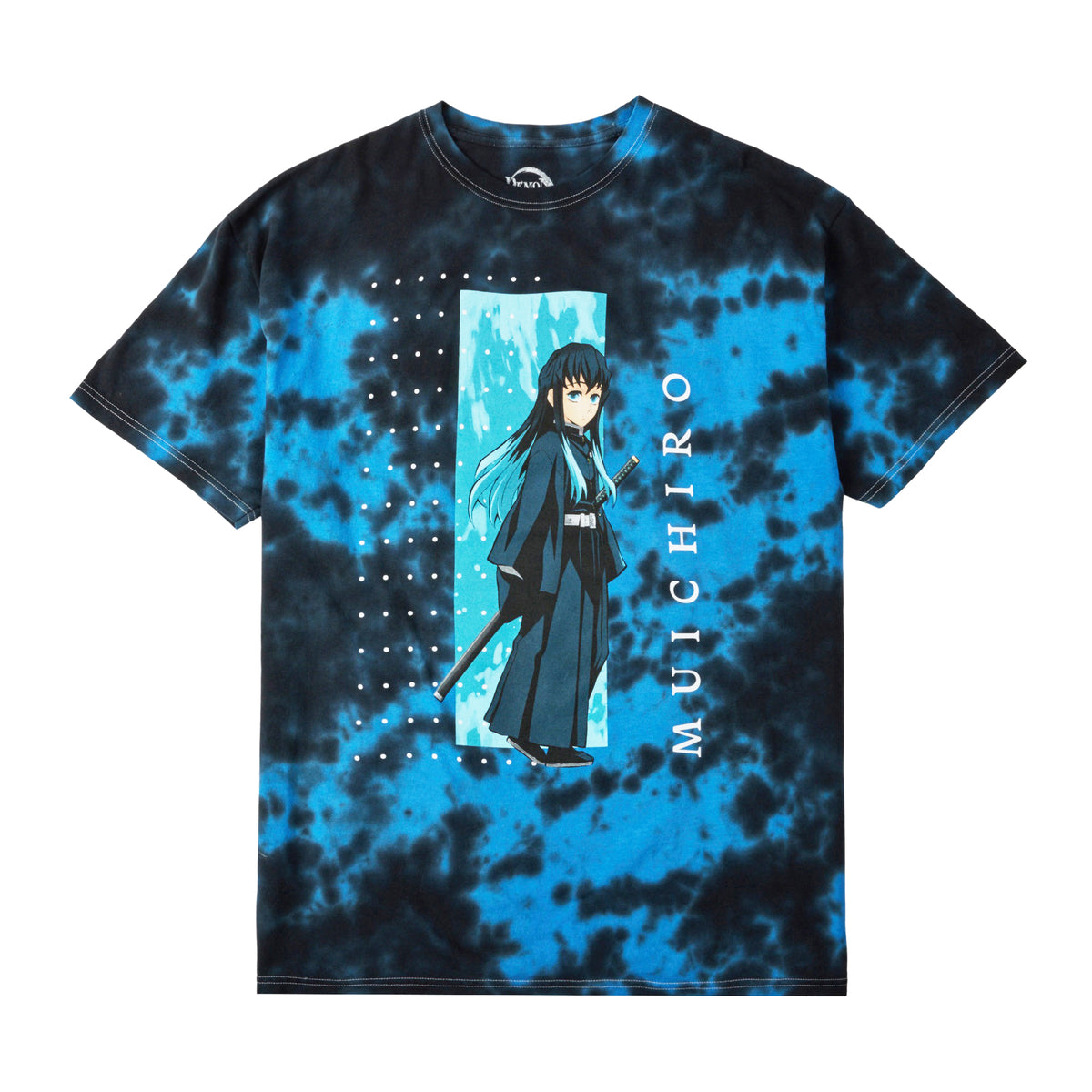 Demon Slayer Muichiro Blue Wash Graphic Tee Shirt for Men