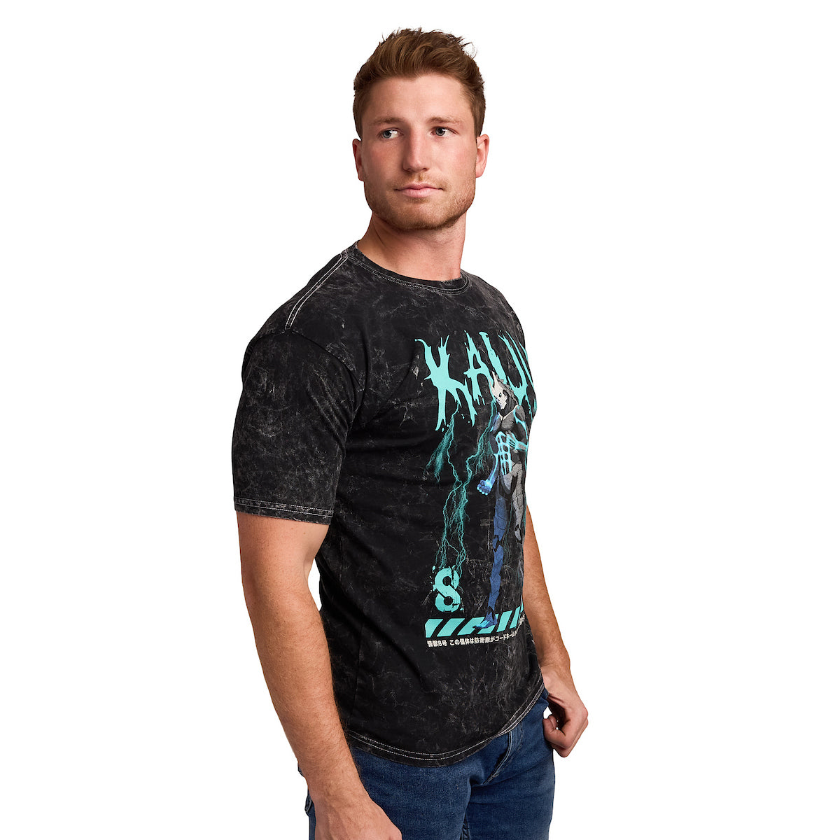 Kaiju No. 8 Kauu Men's Black Cloud Wash Short Sleeve Tee