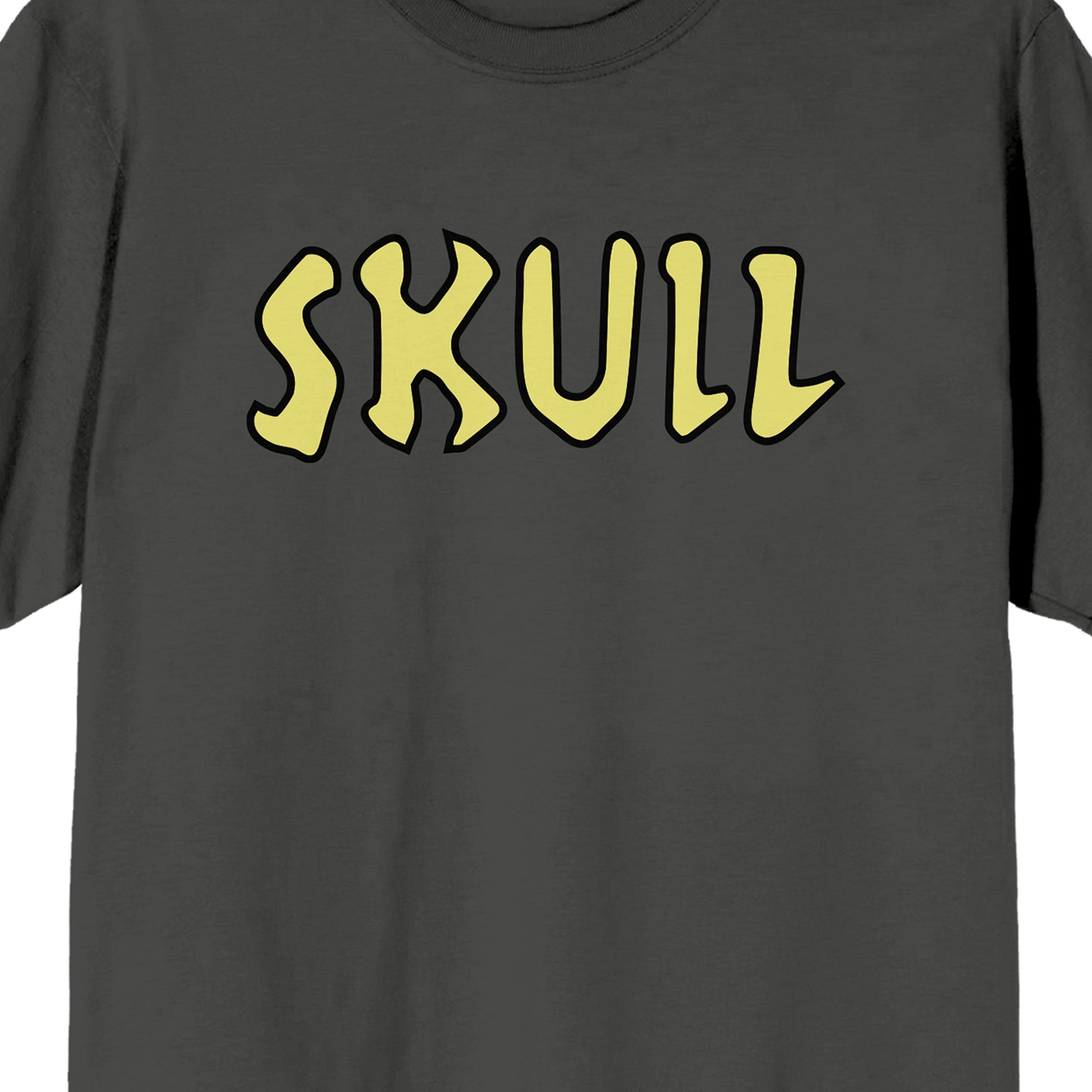 Beavis & Butthead Skull Adult Charcoal Crew Neck Short Sleeve T-shirt