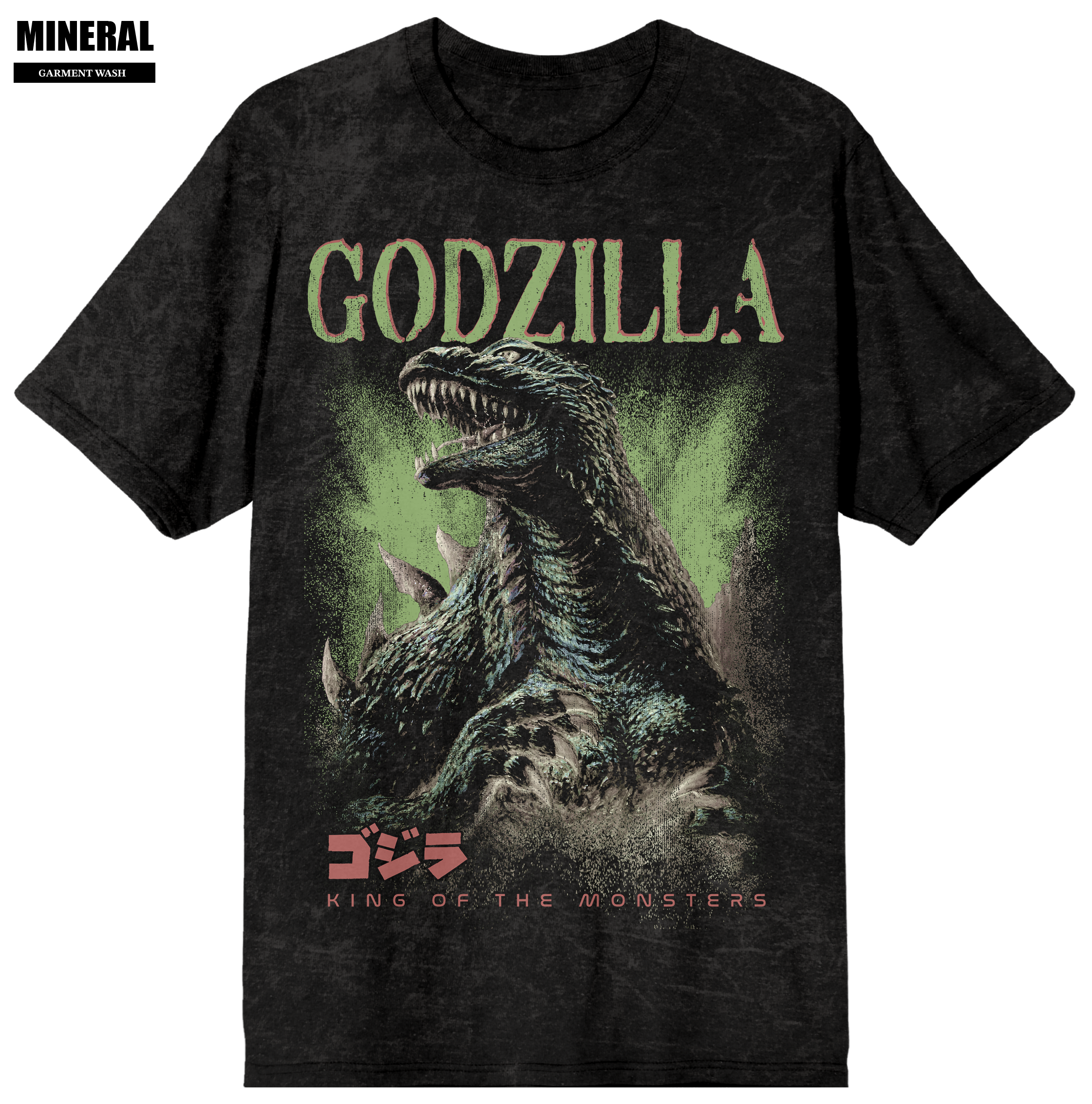 Godzilla King Of The Monsters Mineral Wash Tee For Men