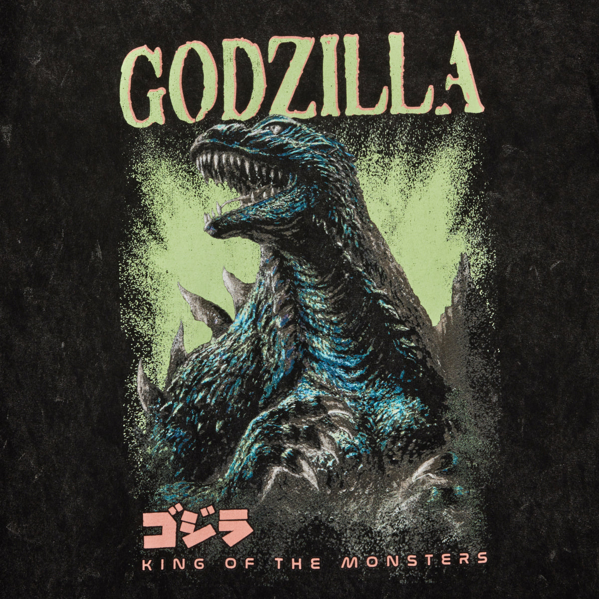 Godzilla King Of The Monsters Mineral Wash Tee For Men