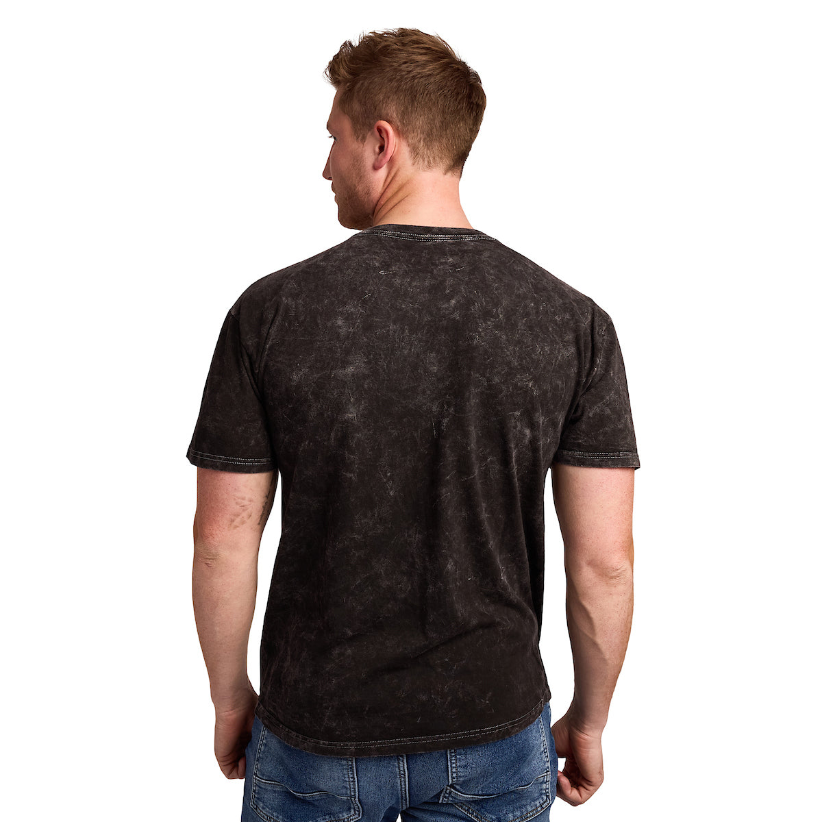 Godzilla Kanji Title Art Men's Black Cloud Wash Short Sleeve Tee