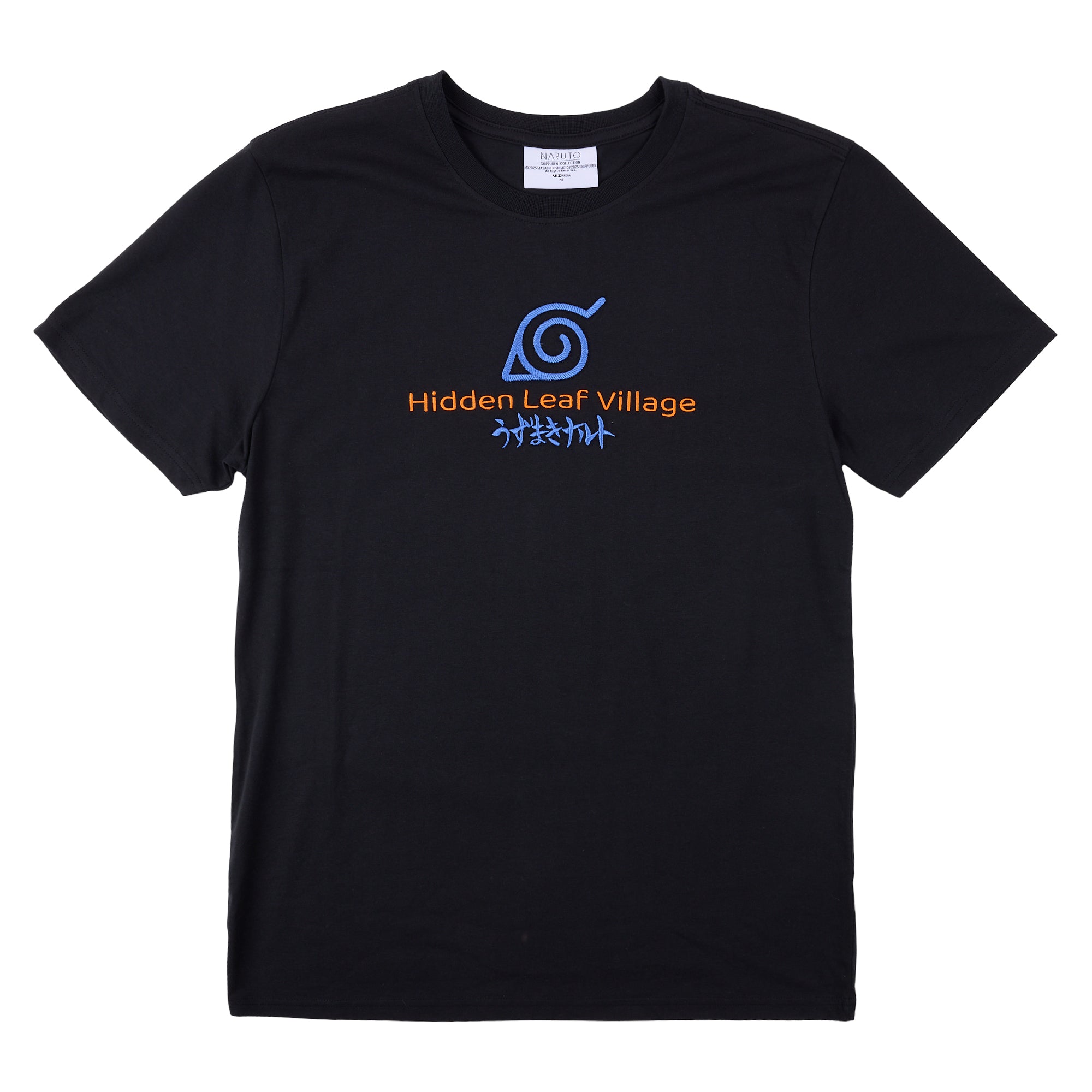 Naruto Shippuden Neon Character Line Art Men's Black Crew Neck Short Sleeve T-shirt