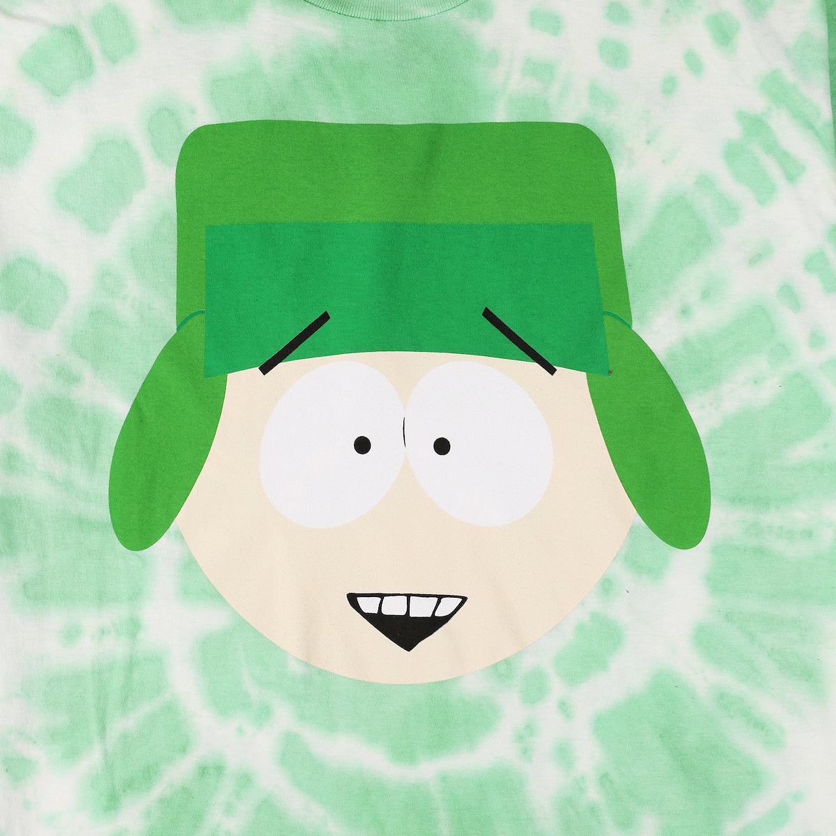 South Park Kyle Adult Green Spiral Tie Dye Short Sleeve Tee