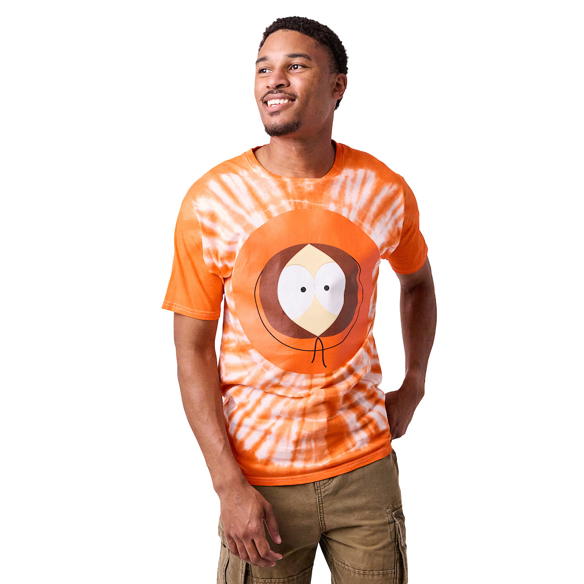 South Park Kenny McCormick Men's Orange Tie Dye Short Sleeve Tee