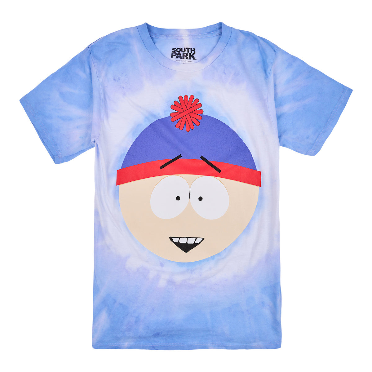 South Park Stan Marsh Men's Blue Spiral Tie Dye Short Sleeve Tee