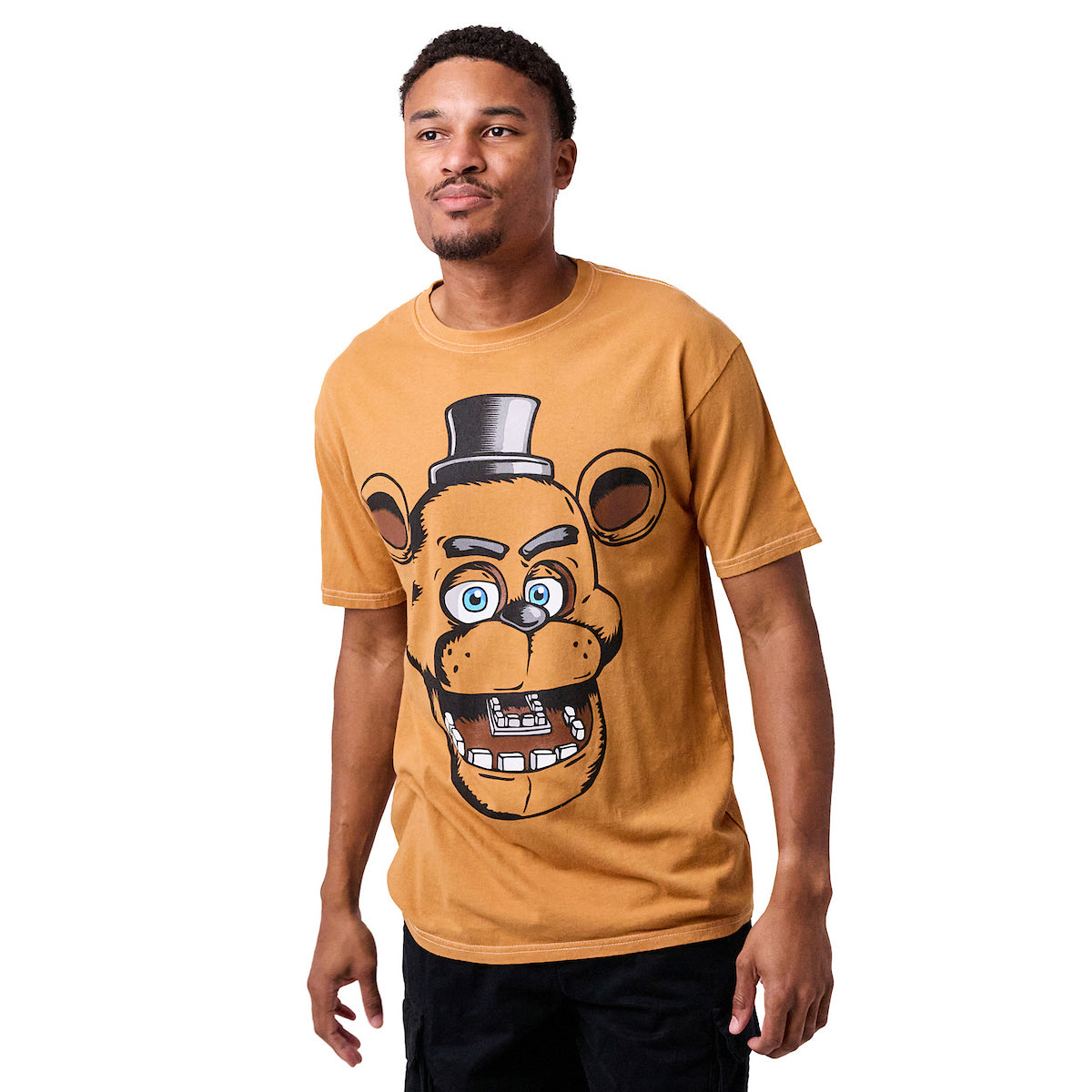 Five Nights at Freddy's Freddy Fazbear Men's Brown Short Sleeve Tee