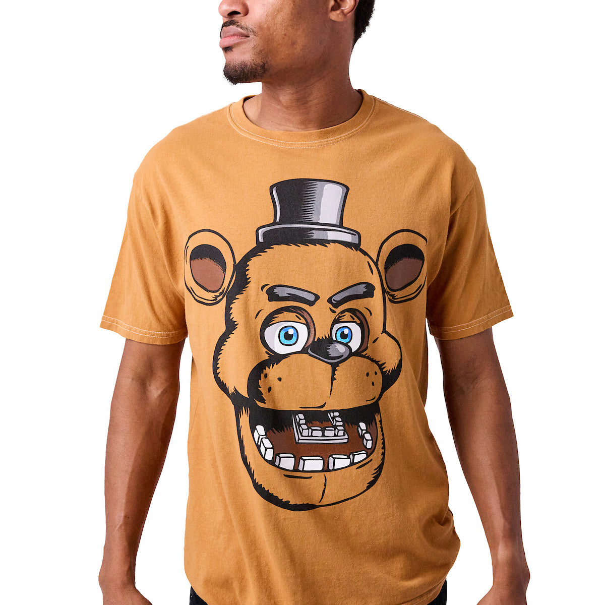 Five Nights at Freddy's Freddy Fazbear Men's Brown Short Sleeve Tee