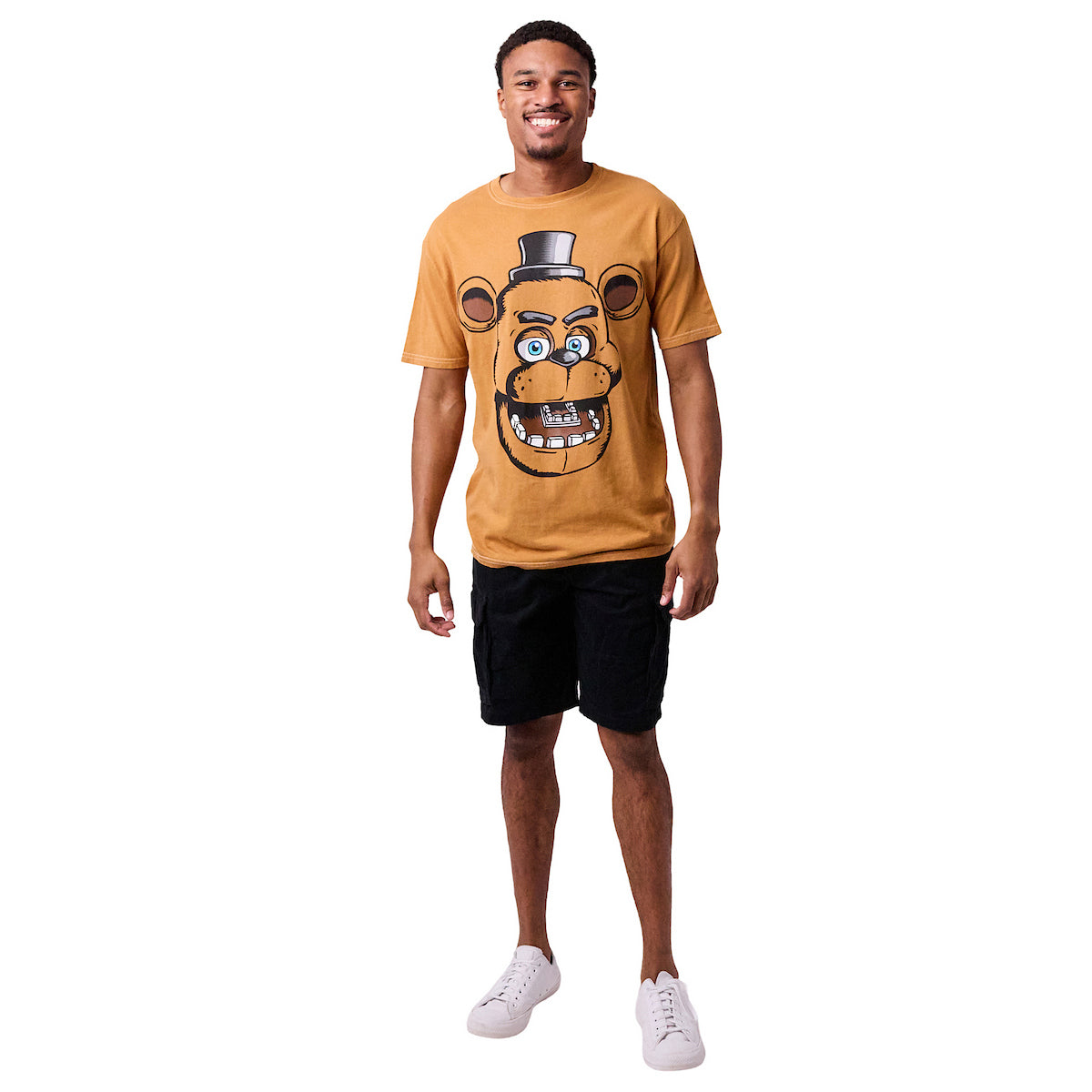 Five Nights at Freddy's Freddy Fazbear Men's Brown Short Sleeve Tee
