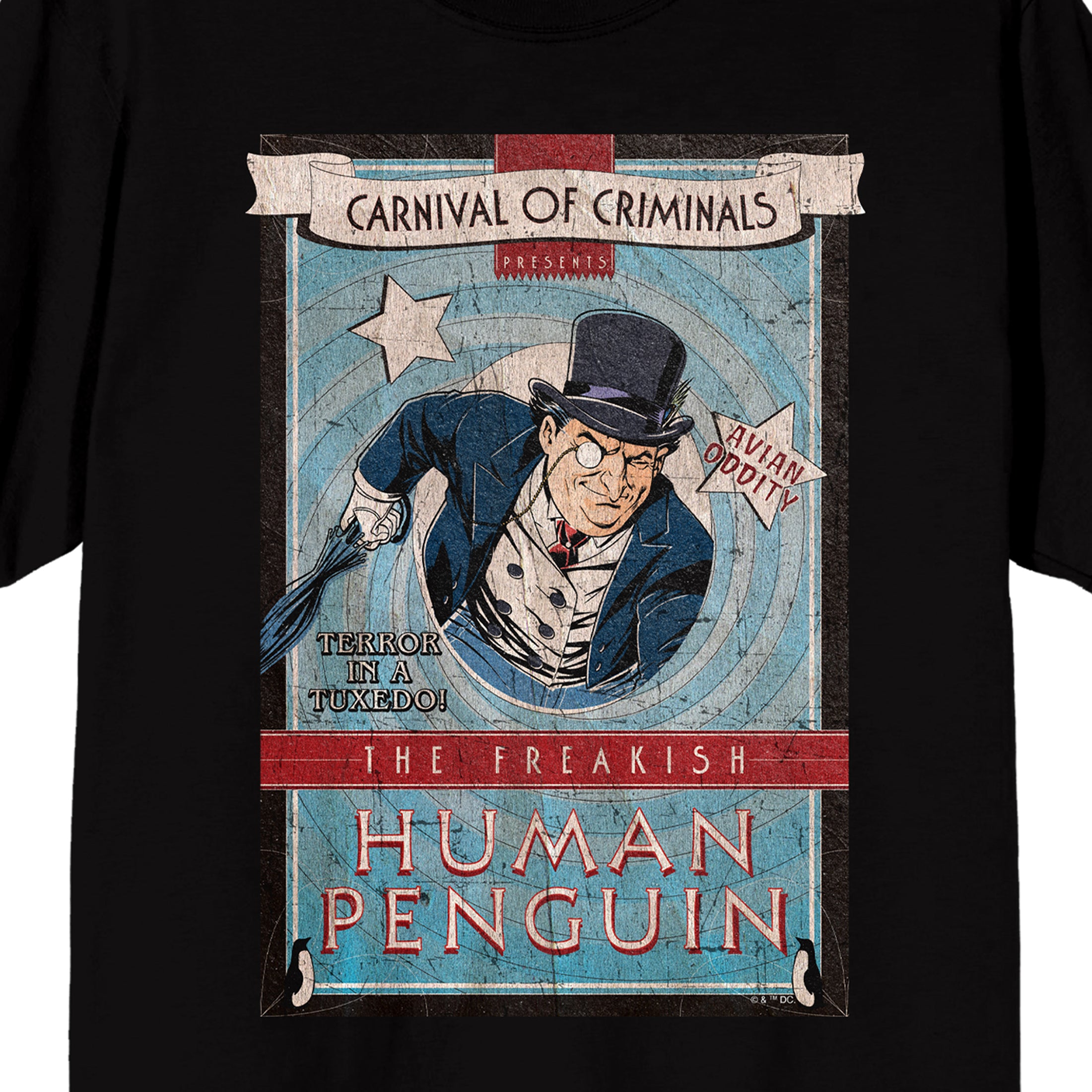 Batman The Freakish Human Penguin Men's Black Short Sleeve Tee