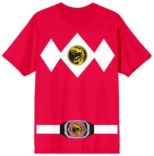 Power Rangers Ranger Men's Crew Neck Short Sleeve Cosplay Tee