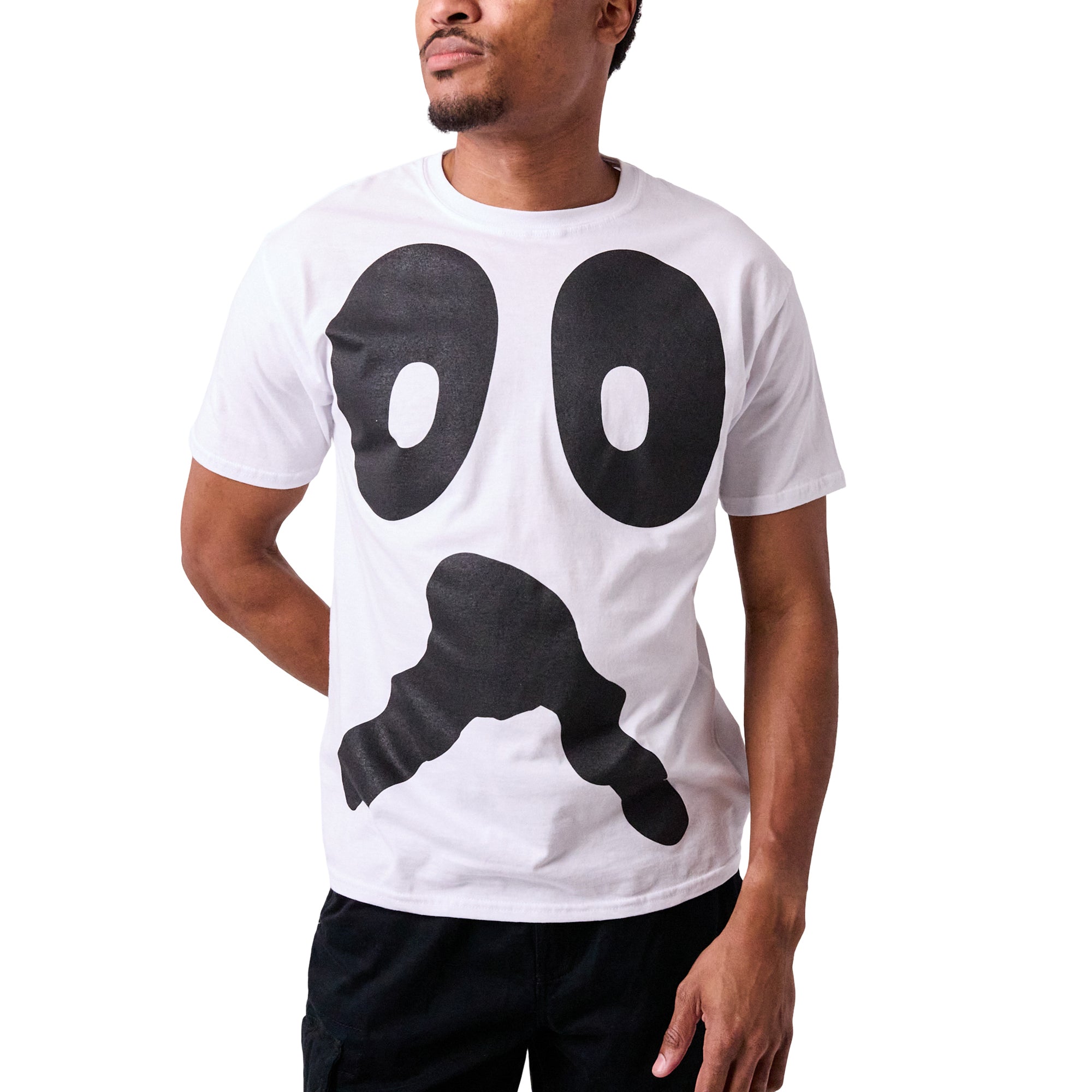 Ghost Halloween Costume Men's White Short Sleeve Tee