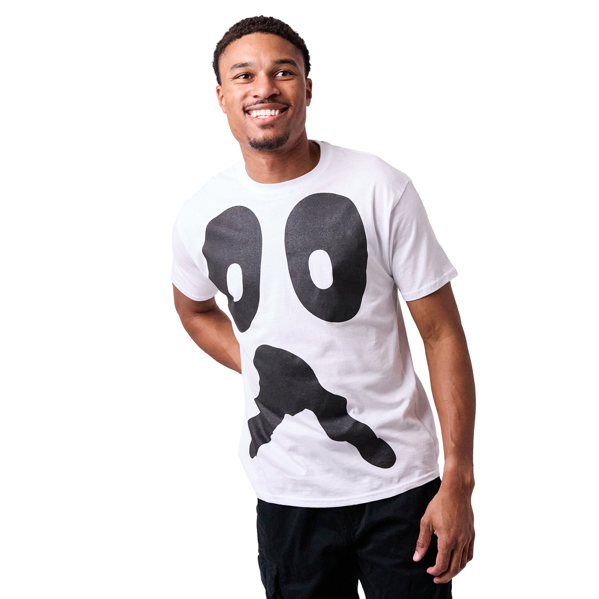 Ghost Halloween Costume Men's White Short Sleeve Tee