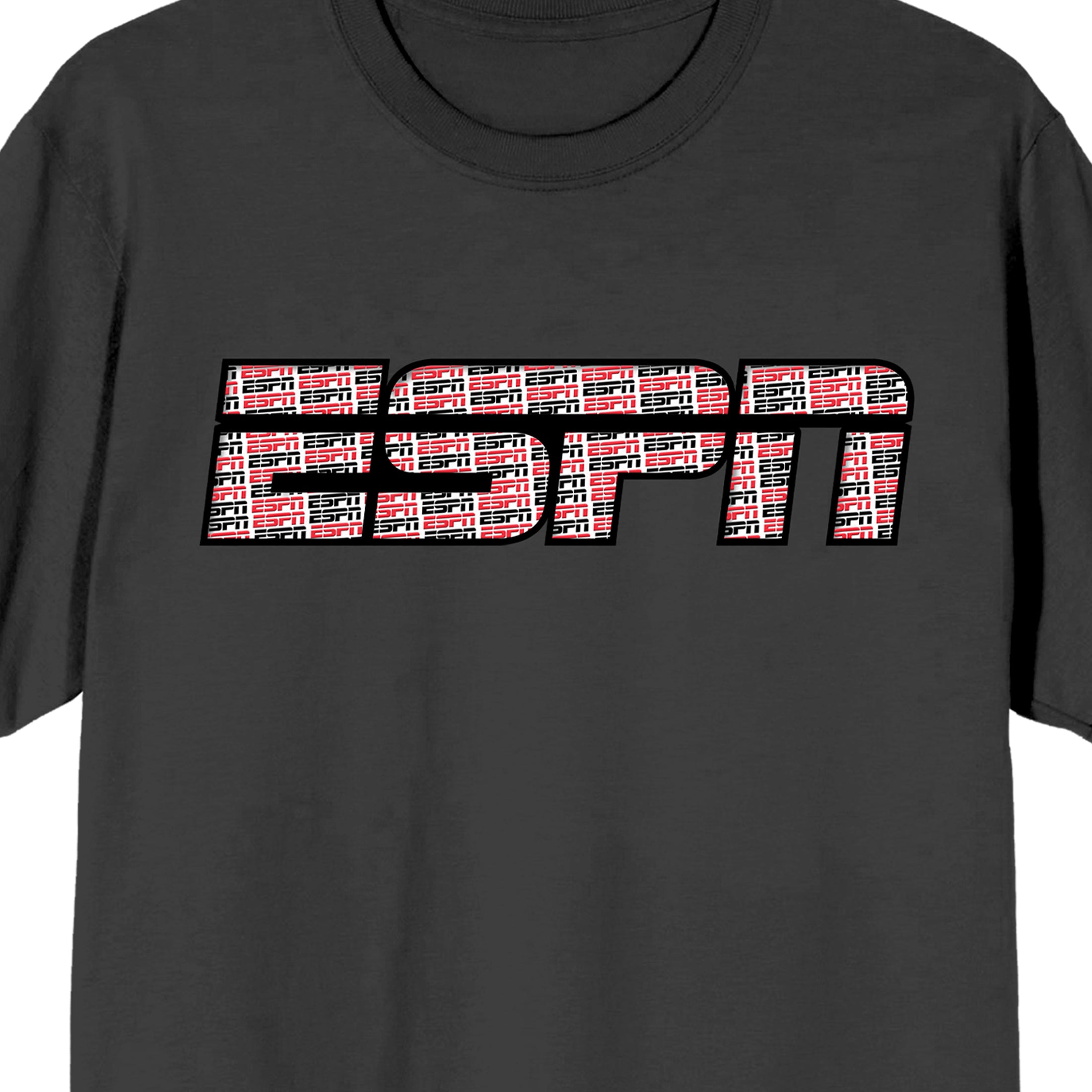 ESPN Company Logo Pattern on Company Logo on gray Short Sleeve Adult T-Shirt