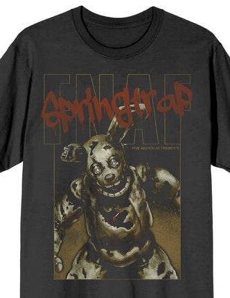 Five Nights At Freddy's Springtrap Freddy Men's Brown Crew Neck Short Sleeve T-shirt