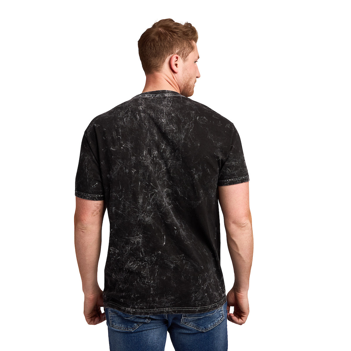 Chucky Tiffany & Chucky Wanna Play Men's Black Mineral Wash Crew Neck Short Sleeve T-shirt