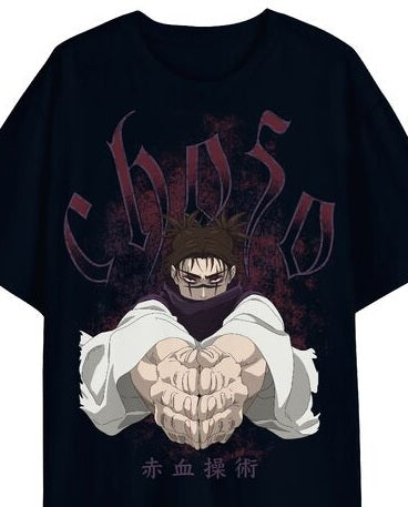 JuJutsu Kaisen - Season 2 Oversize Choso With Metallic Ink on Men's Navy Short Sleeve Tee