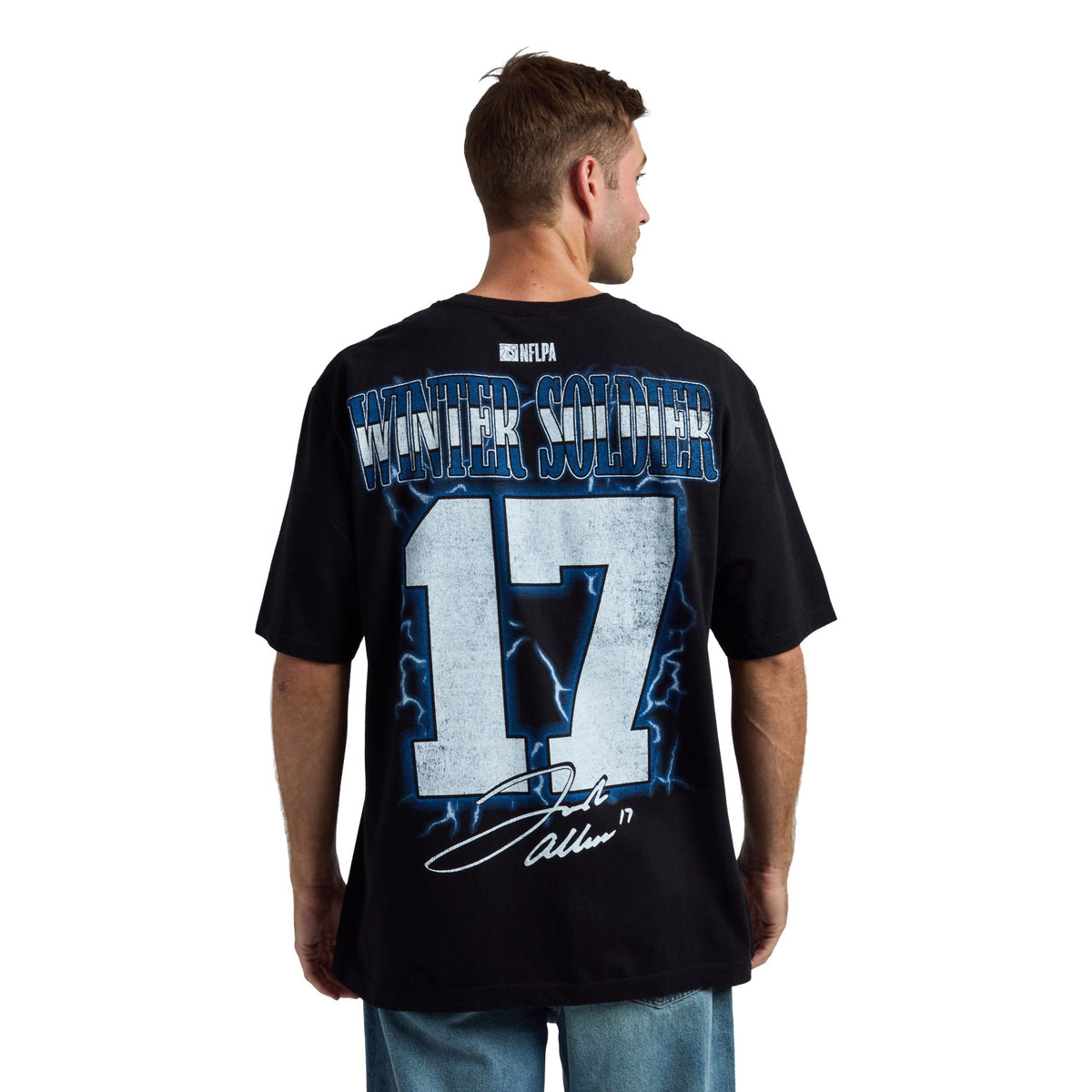 NFLPA Josh Allen Winter Soldier Helmet Art Tee for Men