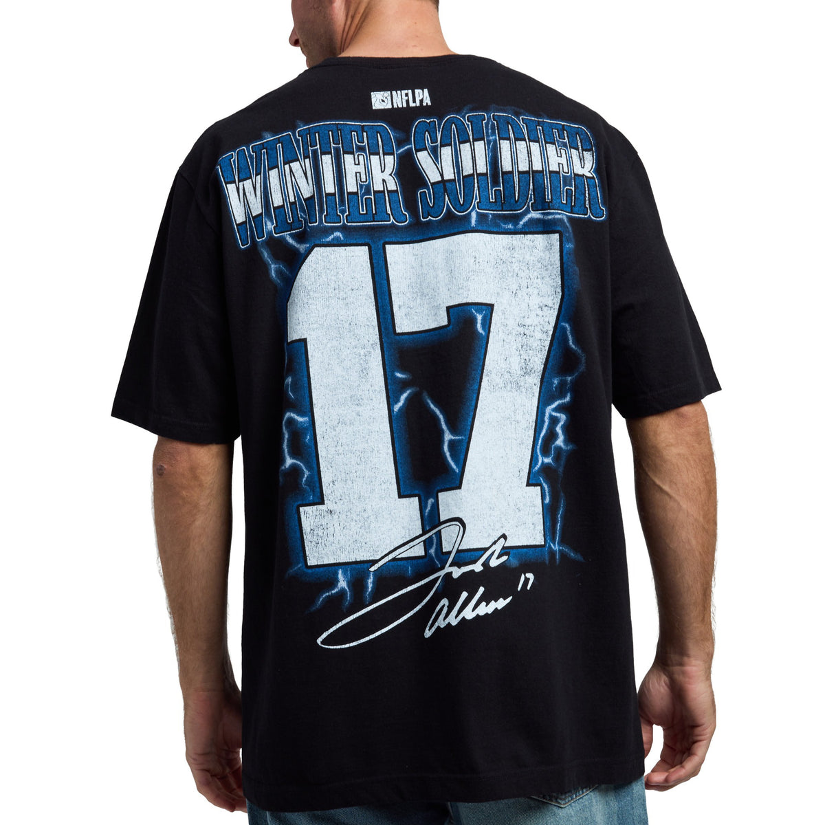 NFLPA Josh Allen Winter Soldier Helmet Art Tee for Men