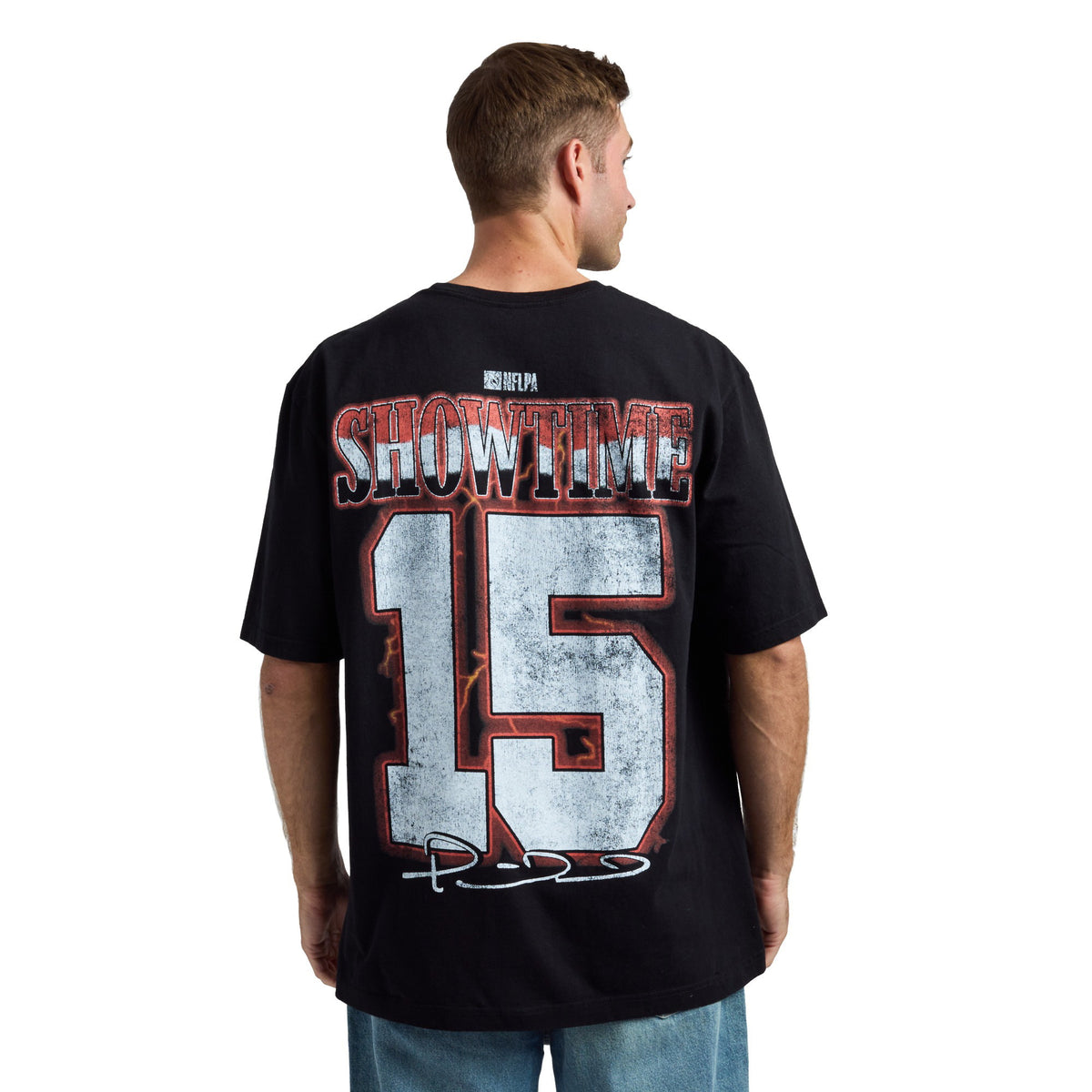NFLPA Patrick Mahomes Helmet Art Short Sleeve Tee For Men