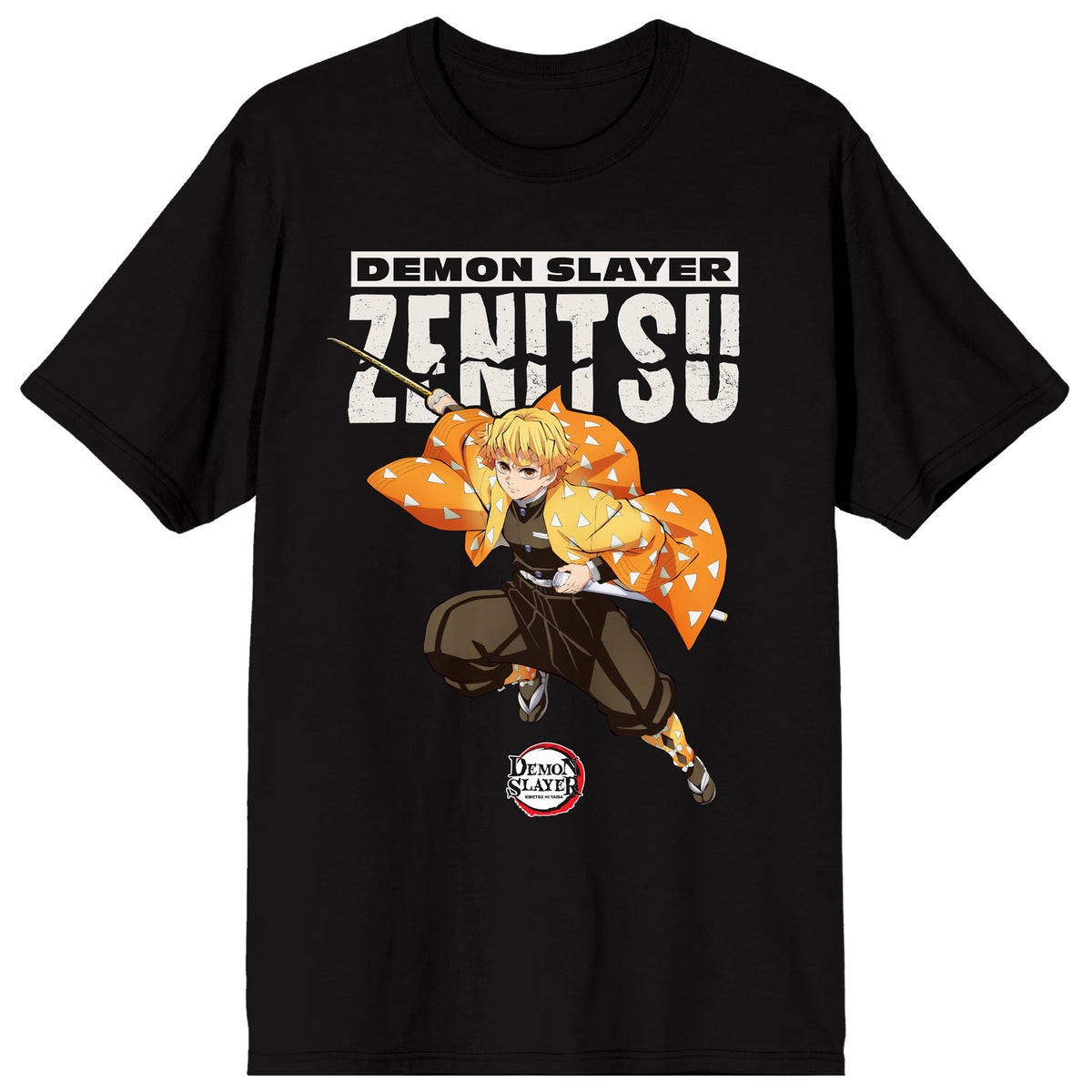Demon Slayer: Infinity Castle Zenitsu Agatsuma Graphic Men's Black Short Sleeve Tee
