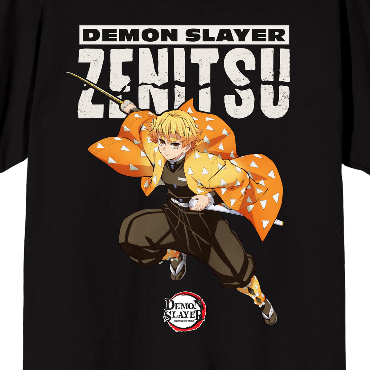 Demon Slayer: Infinity Castle Zenitsu Agatsuma Graphic Men's Black Short Sleeve Tee