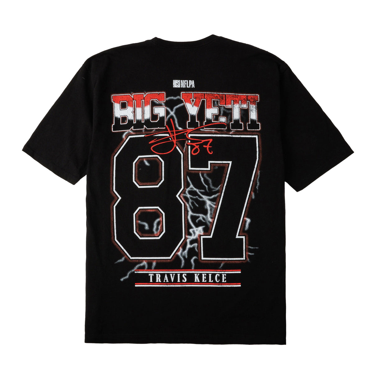 NFLPA Travis Kelce #87 Helmet Art Short Sleeve Tee for Men